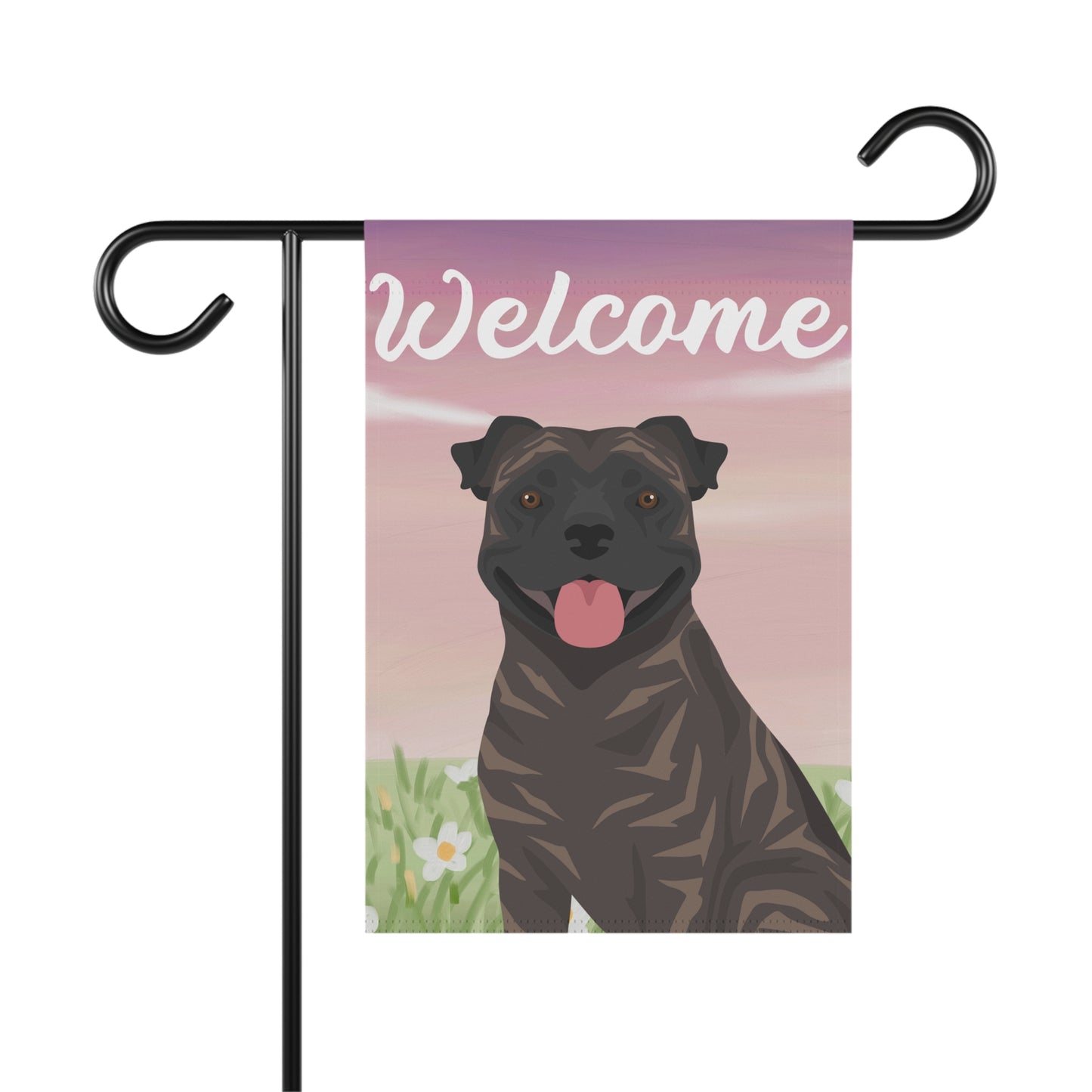 Staffordshire Bull Terrier Dog Welcome Garden Flag