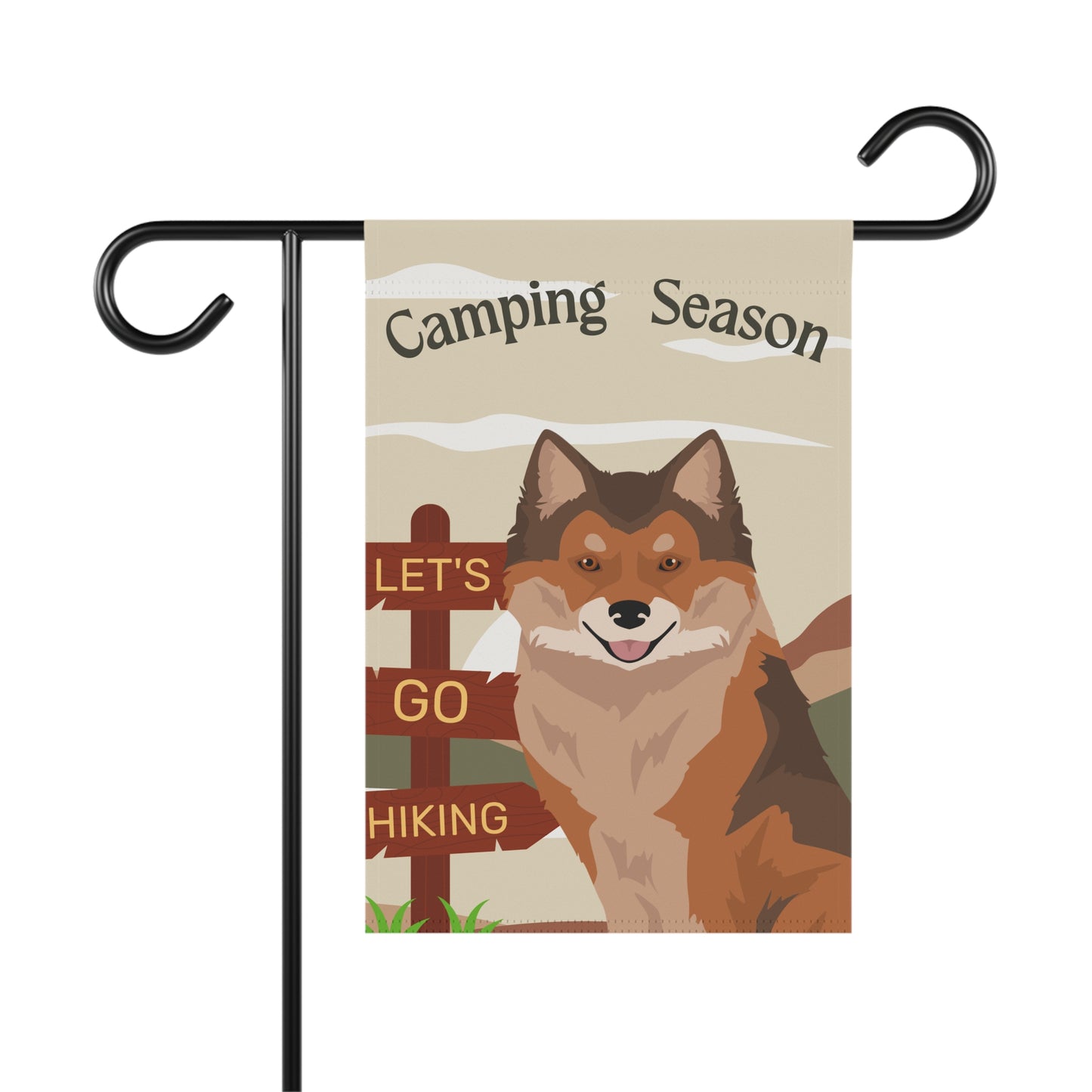 Nenets Herding Laika Dog Camping Garden Flag