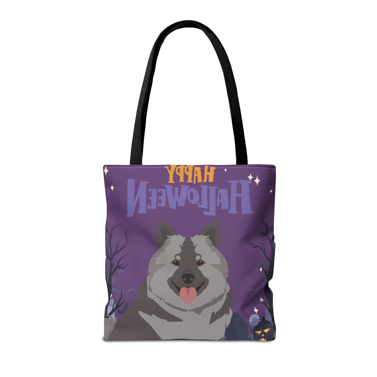 Keeshound Dog Happy Halloween Tote Bag 16x16