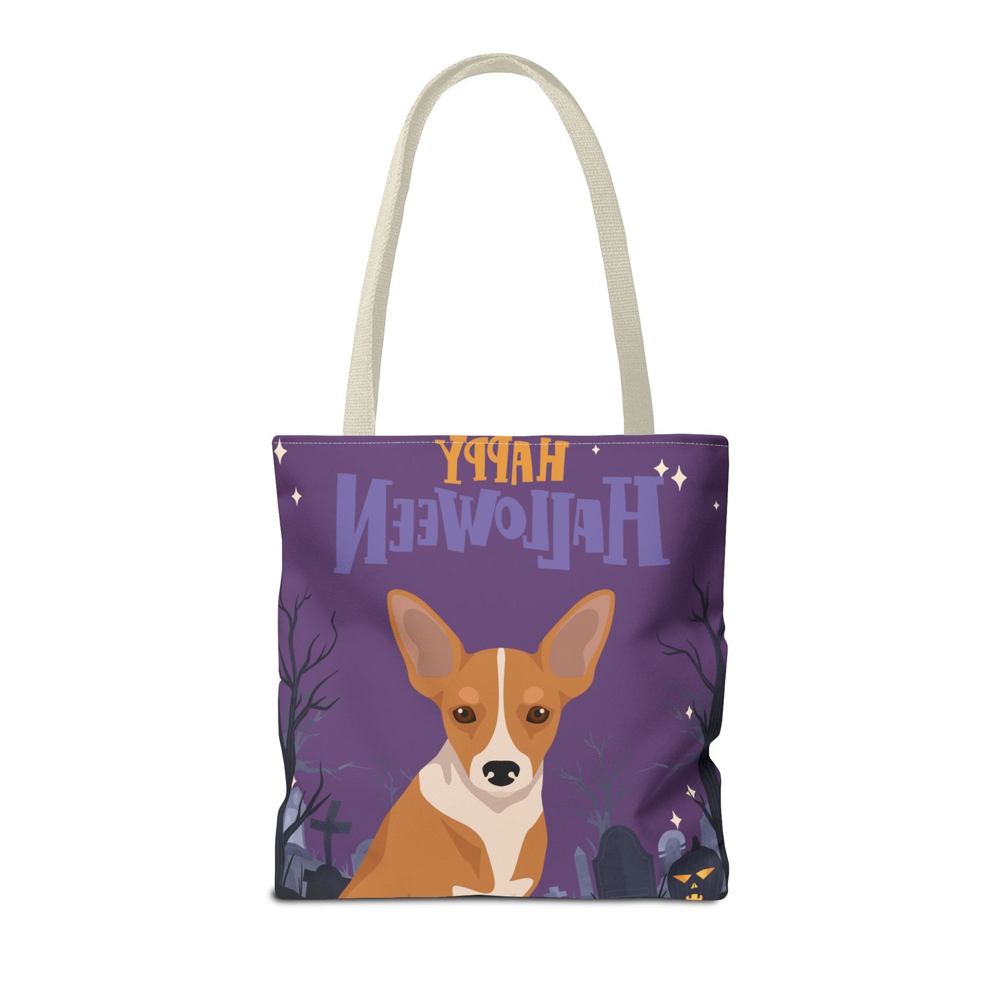 Portuguese Podengo Dog Happy Halloween Tote Bag 16x16