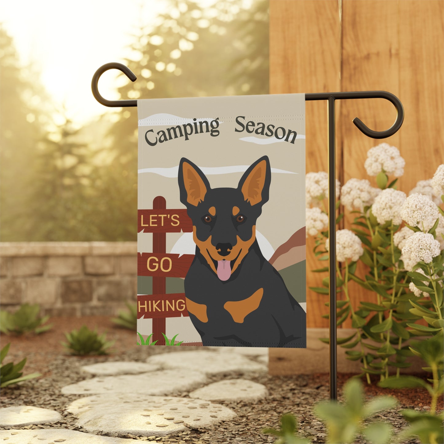 Lancashire Dog Camping Garden Flag