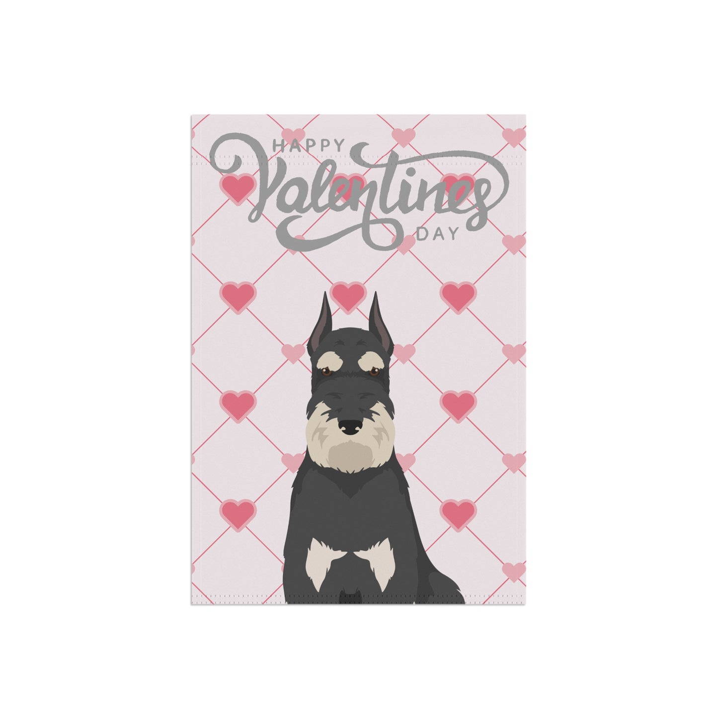 Schnauzer Dog Valentines Day Garden Flag