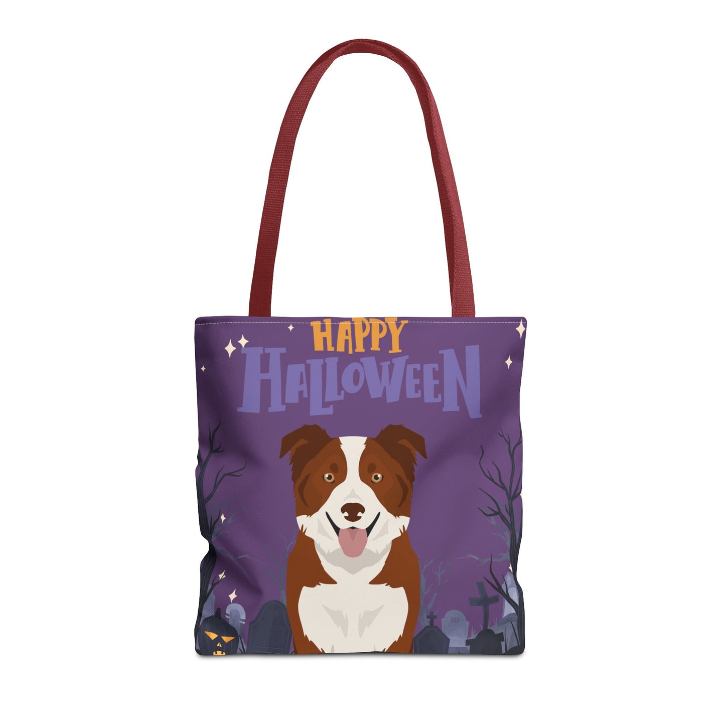 Border Collie Dog Happy Halloween Tote Bag 16x16