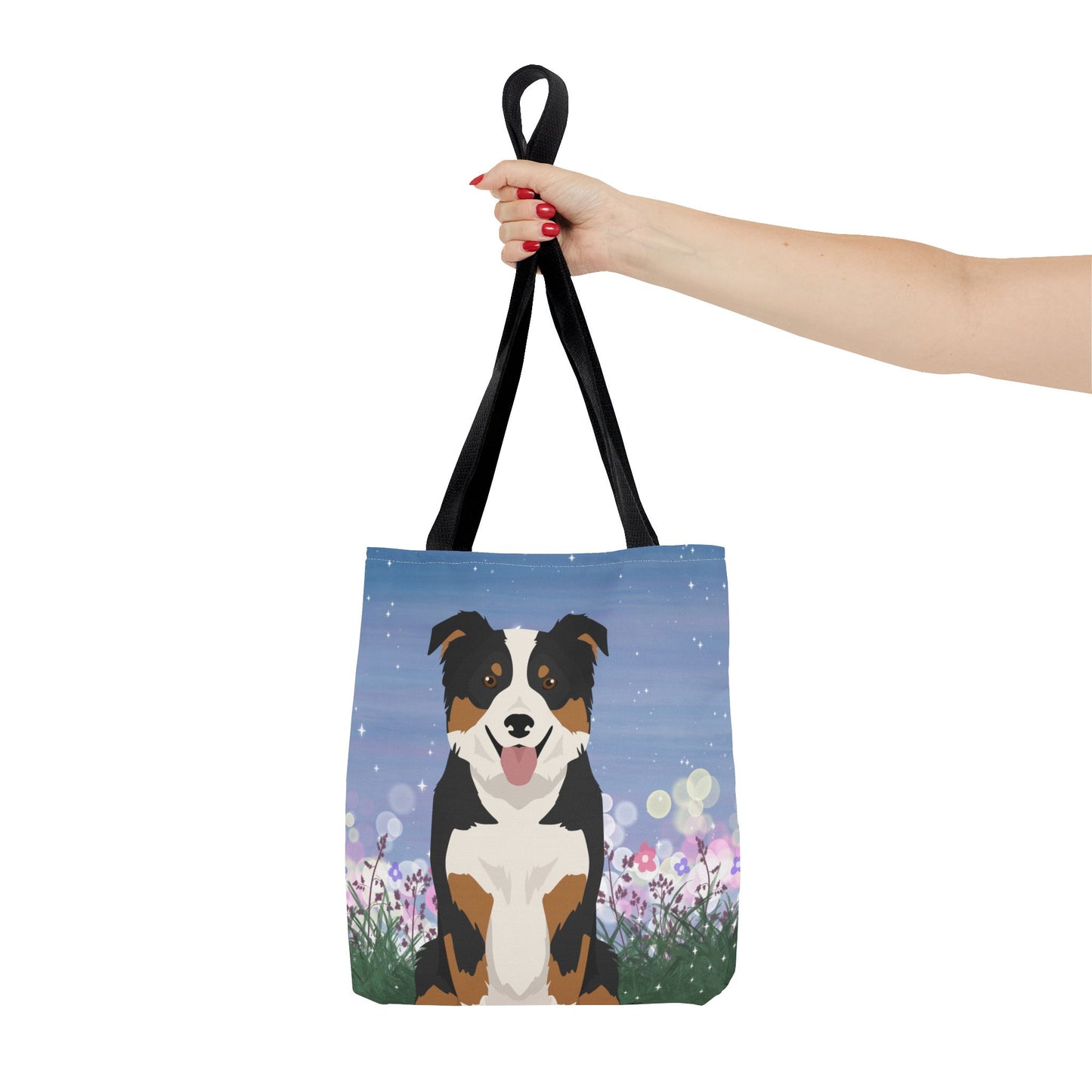 Border Collie Dog Tote Bag 13x13