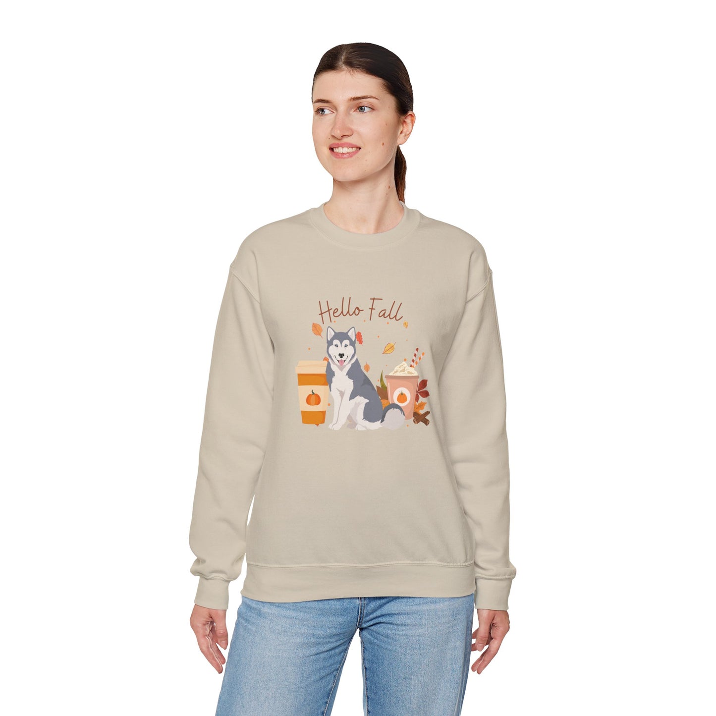 Copy of Copy of Copy of Canadian Inuit Dog Fall Halloween Unisex Heavy Blend Crewneck Sweatshirt