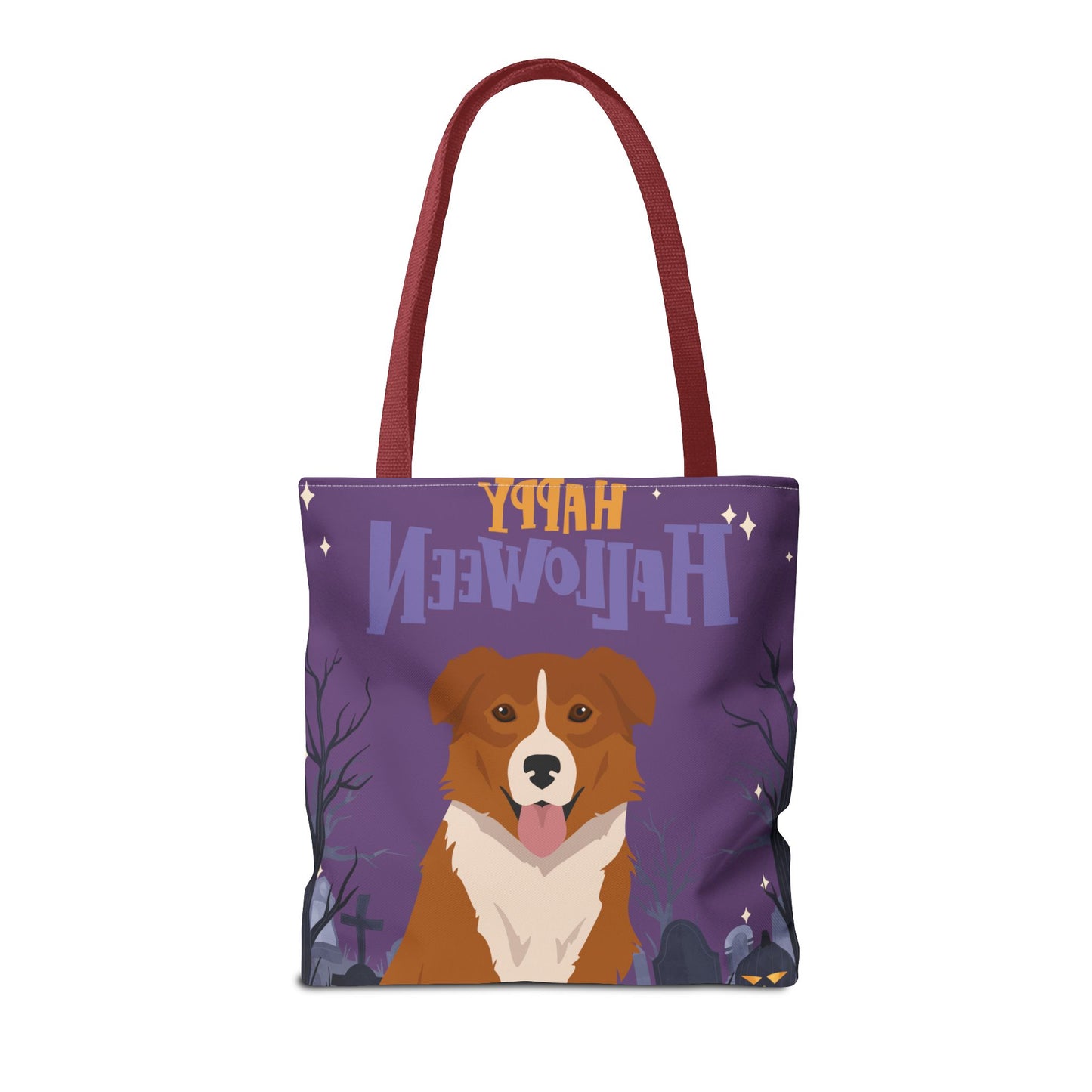 English Shepherd Dog Happy Halloween Tote Bag 16x16