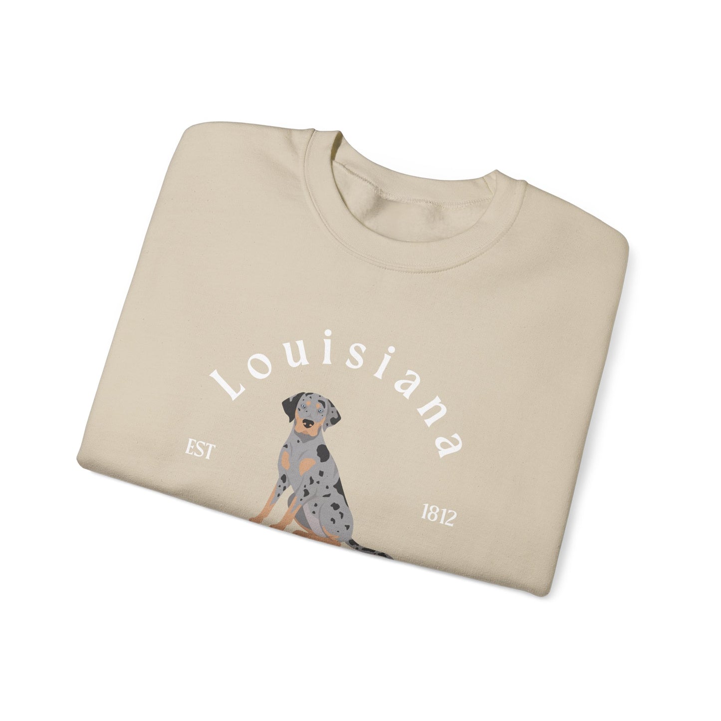 Catahoula Leopard Dog State Dogs Unisex Heavy Blend Crewneck Sweatshirt