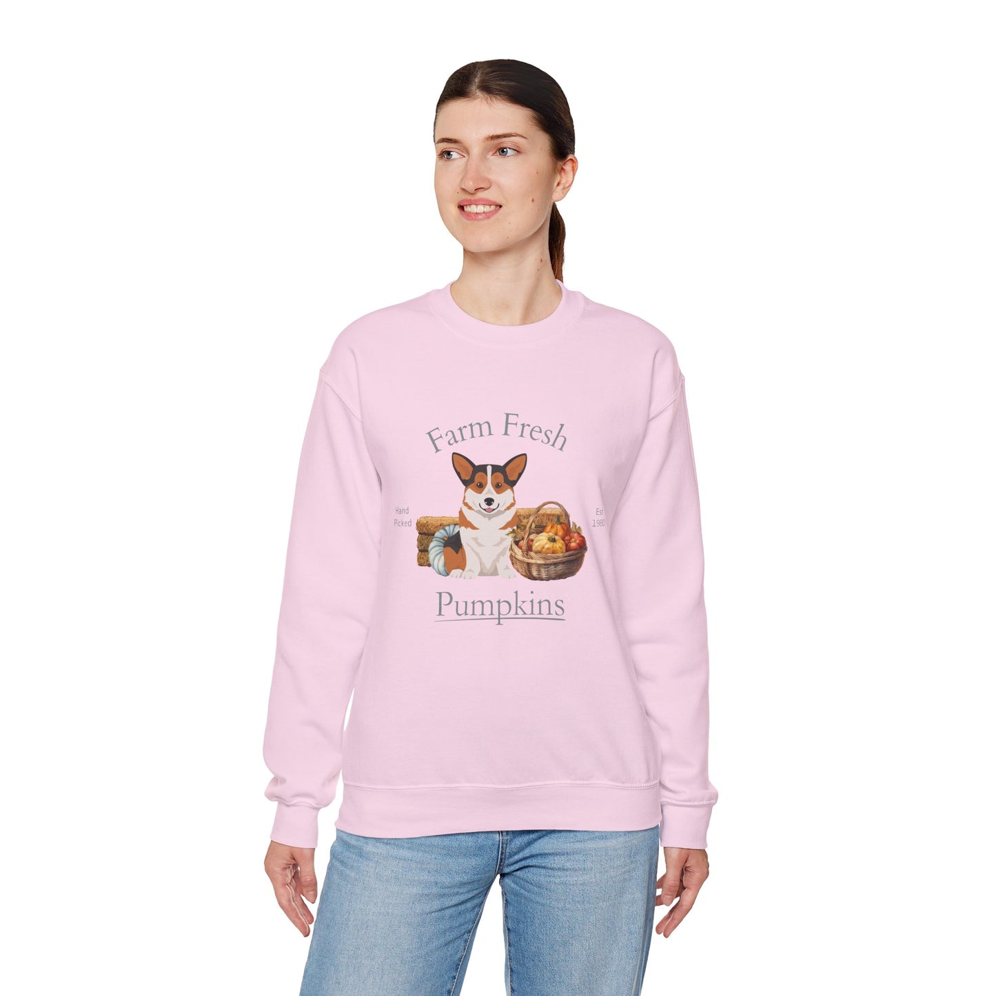 Pembroke Welsh Corgi Dog Fall Halloween Unisex Heavy Blend Crewneck Sweatshirt