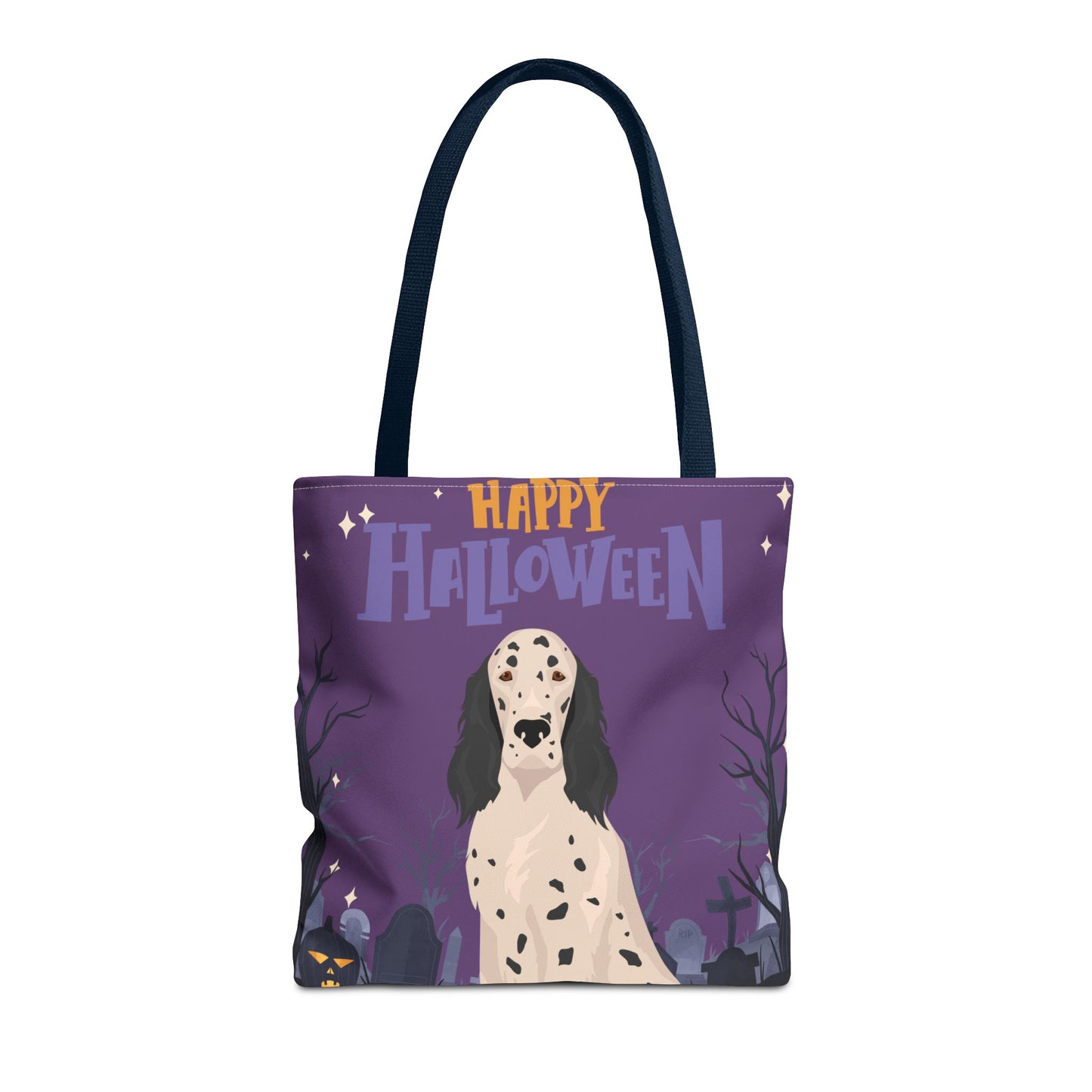 English Setter Dog Happy Halloween Tote Bag 16x16