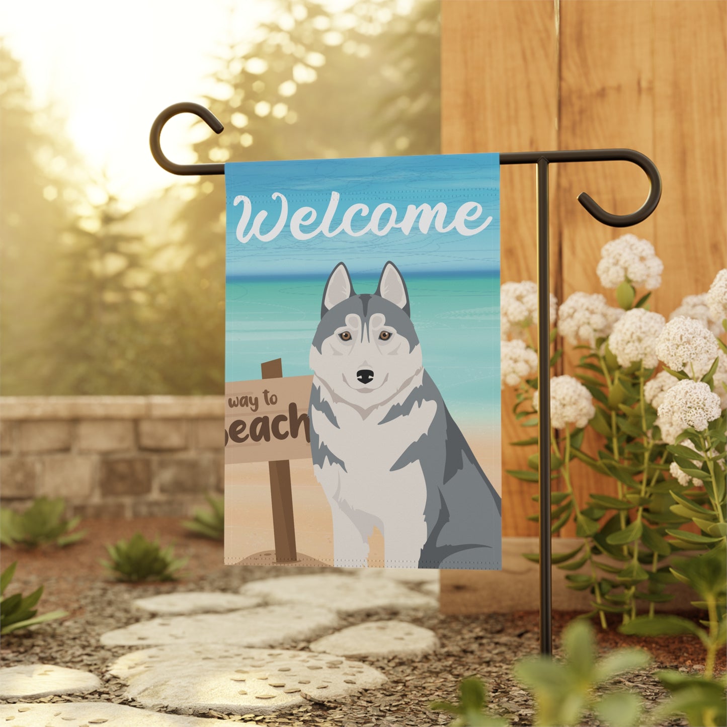 Siberian Husky Dog Garden Flag