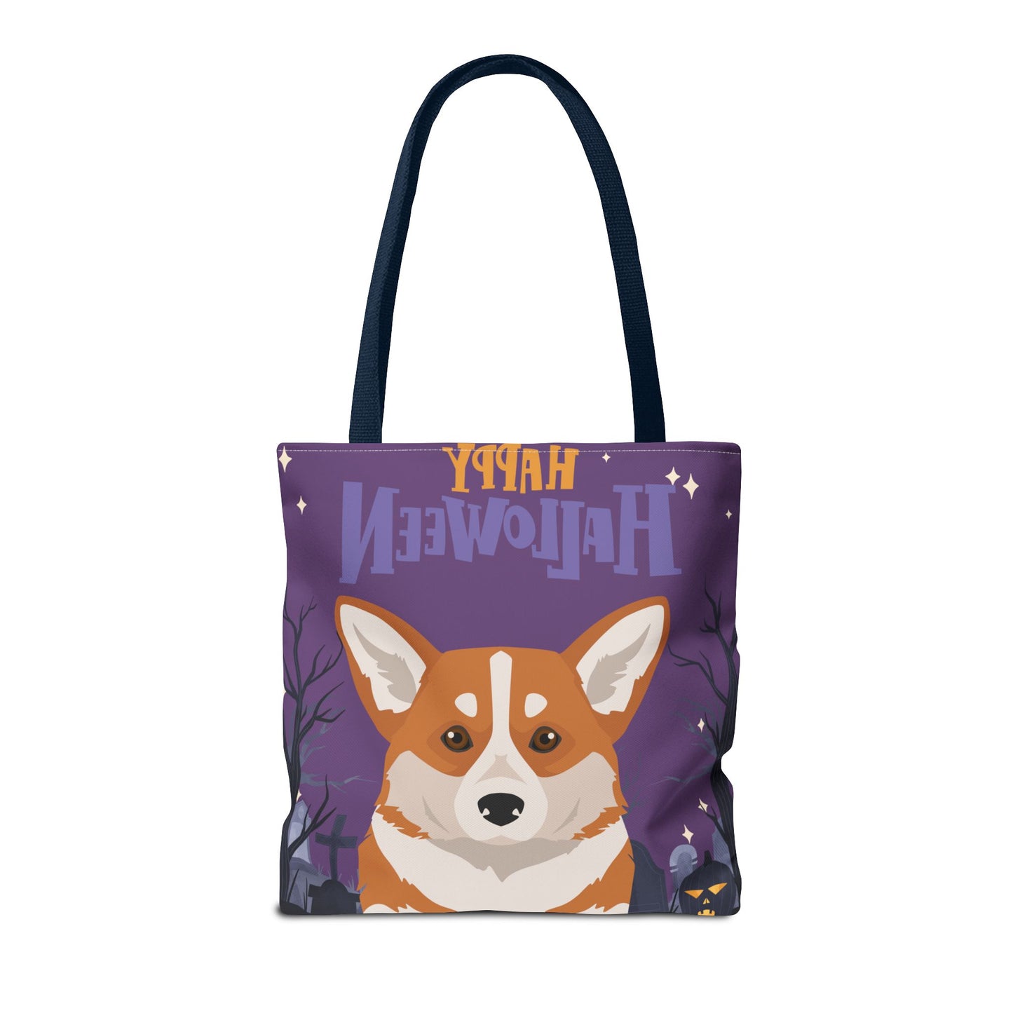Pembroke Welsh Corgi Dog Happy Halloween Tote Bag 16x16