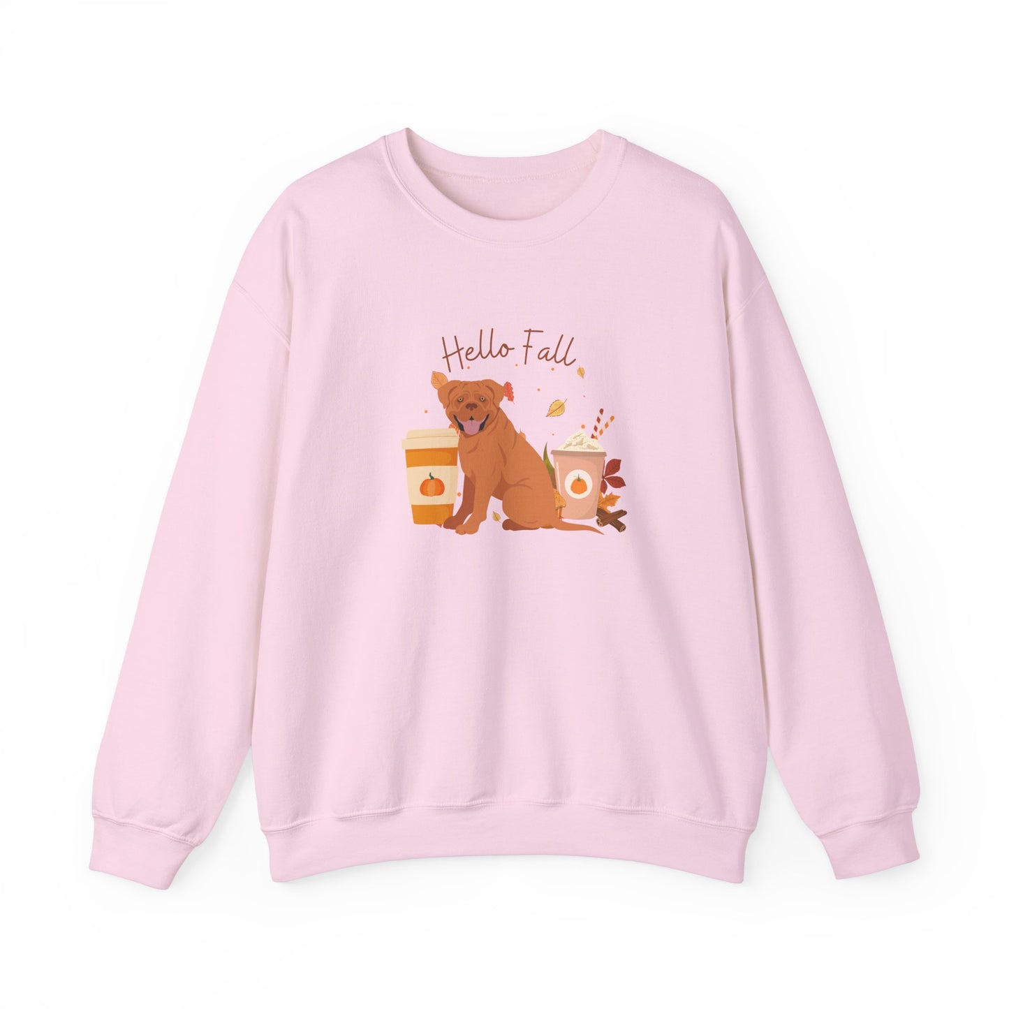 Dogue De Bordeaux Dog Fall Unisex Heavy Blend Crewneck Sweatshirt