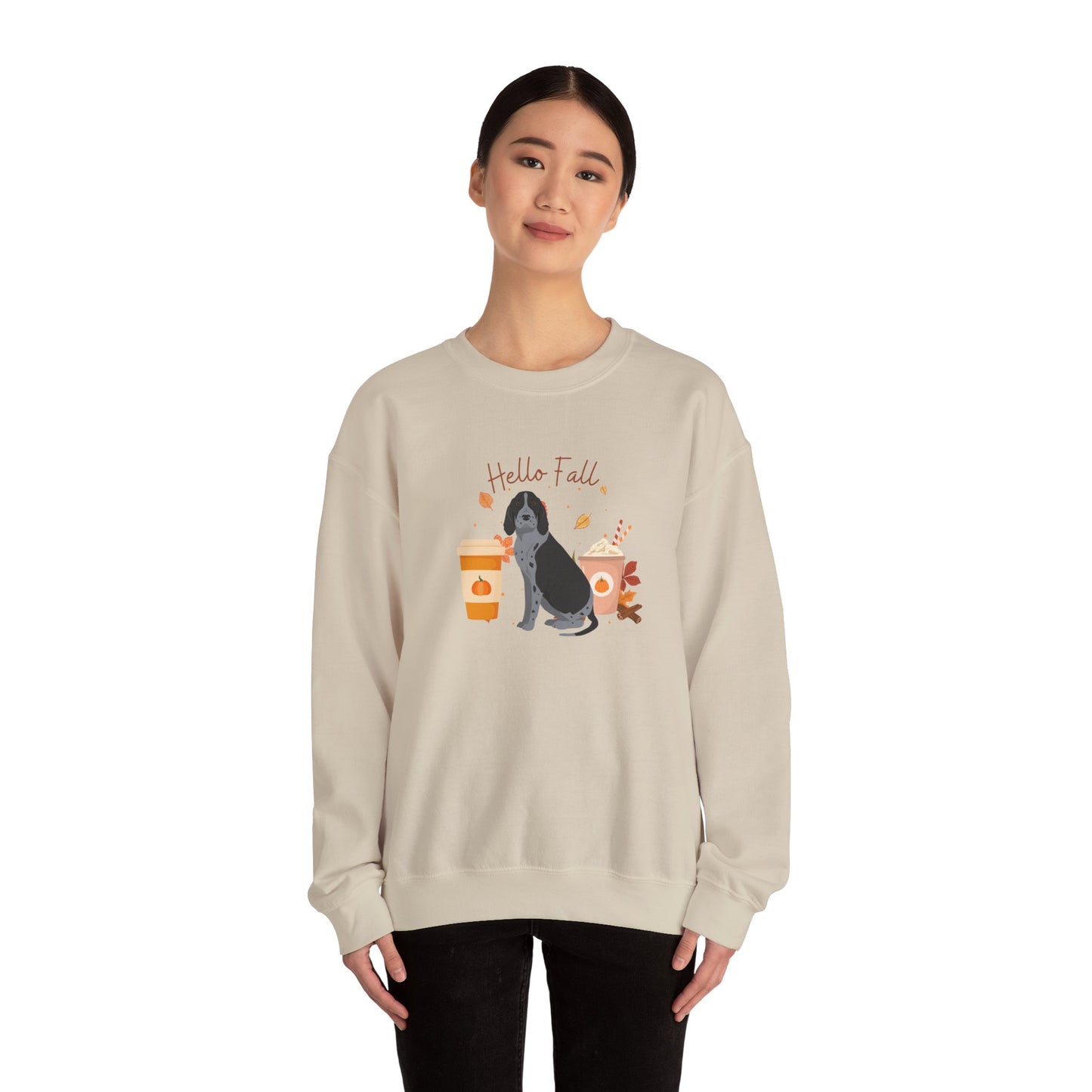 American English Coonhound Dog Fall Unisex Heavy Blend Crewneck Sweatshirt