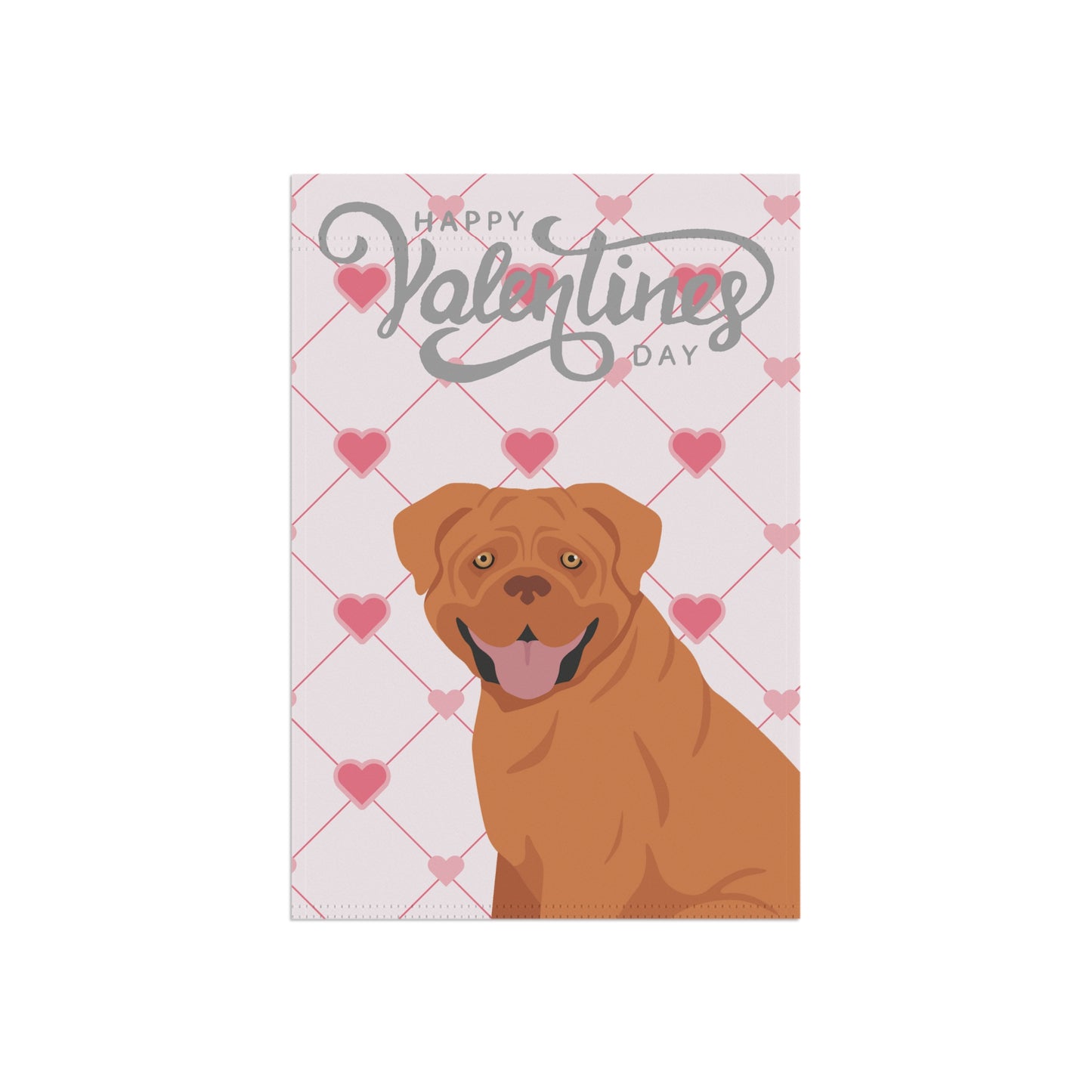 Dogue De Bordeaux Dog Valentines Day Garden Flag