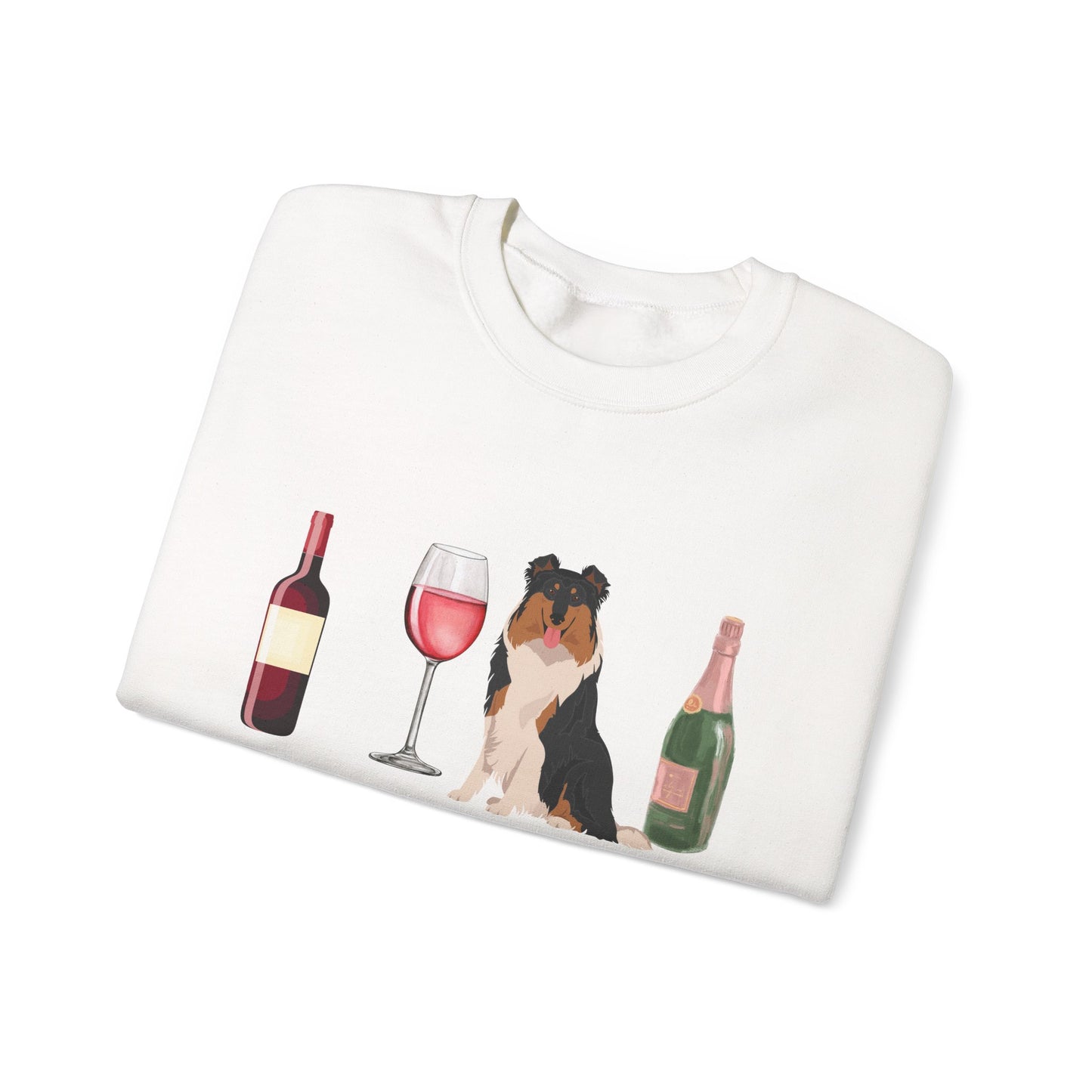 Copy of Collie Dog Wine Unisex Heavy Blend Crewneck Sweatshirt