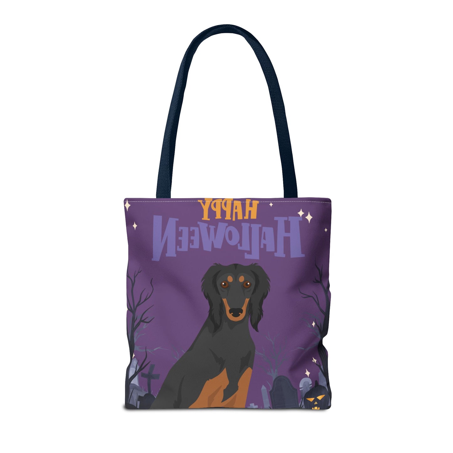 Saluki Dog Happy Halloween Tote Bag 16x16