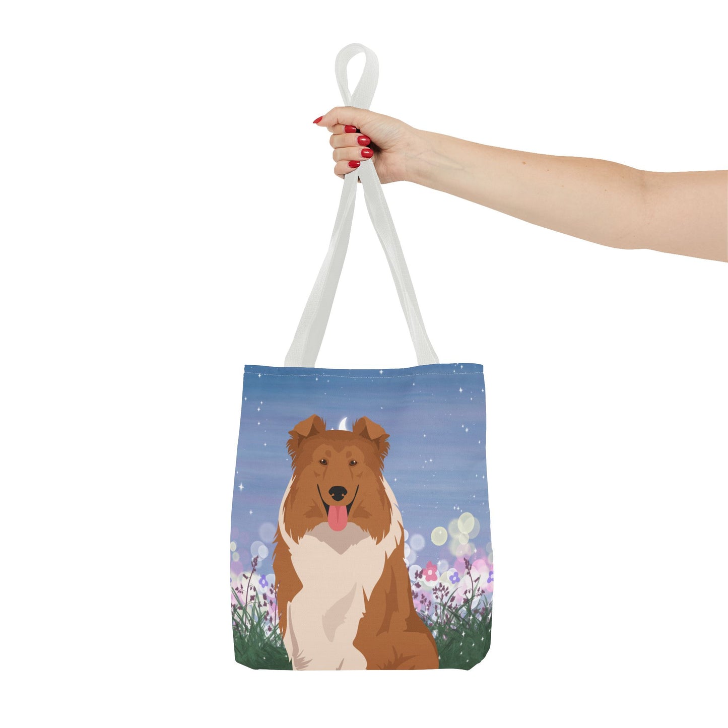 Collie Dog Tote Bag 13x13
