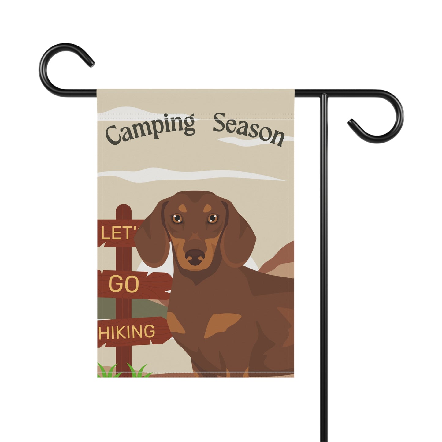Dachshund Dog Camping Garden Flag