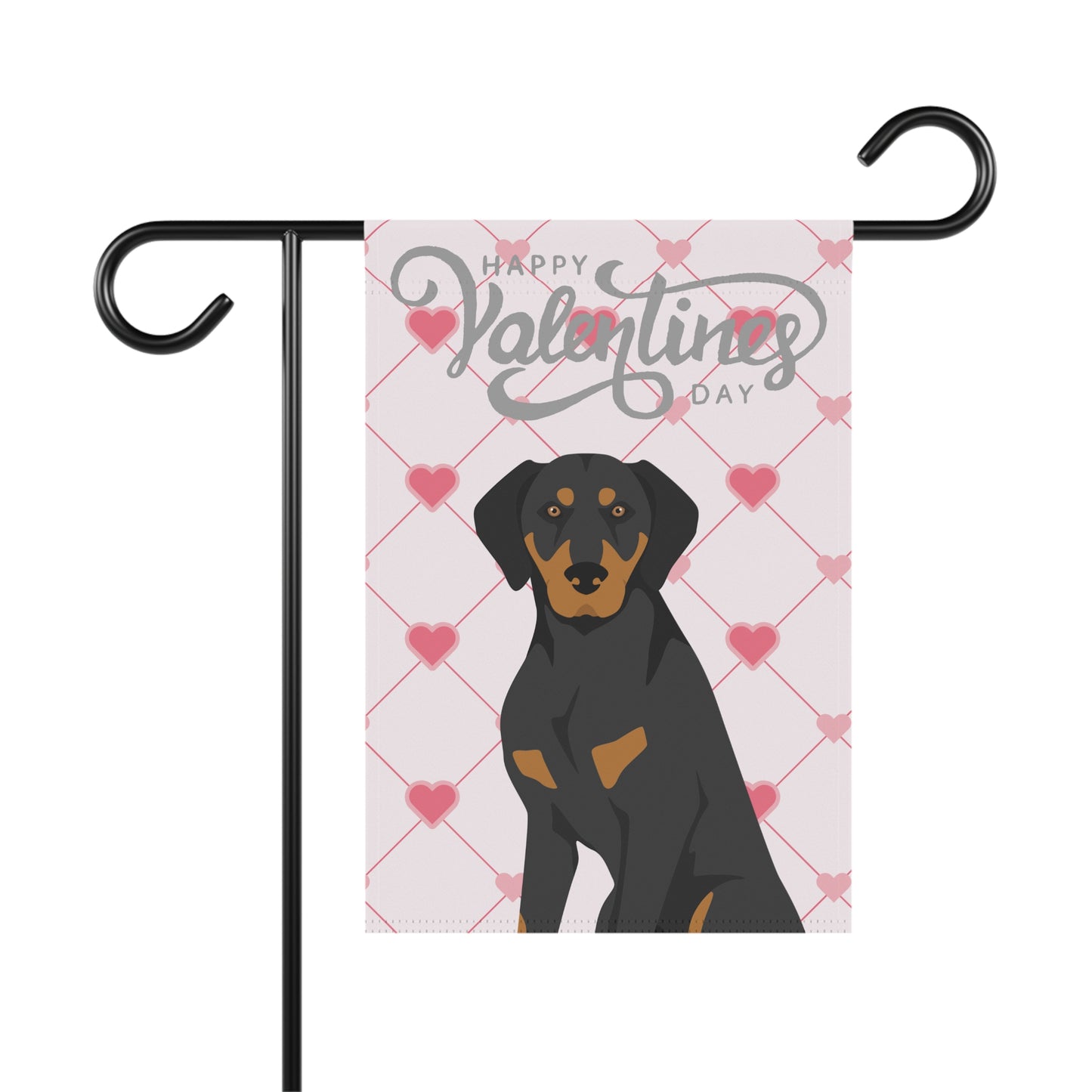 Transylvanian Hound Dog Valentines Day Garden Flag