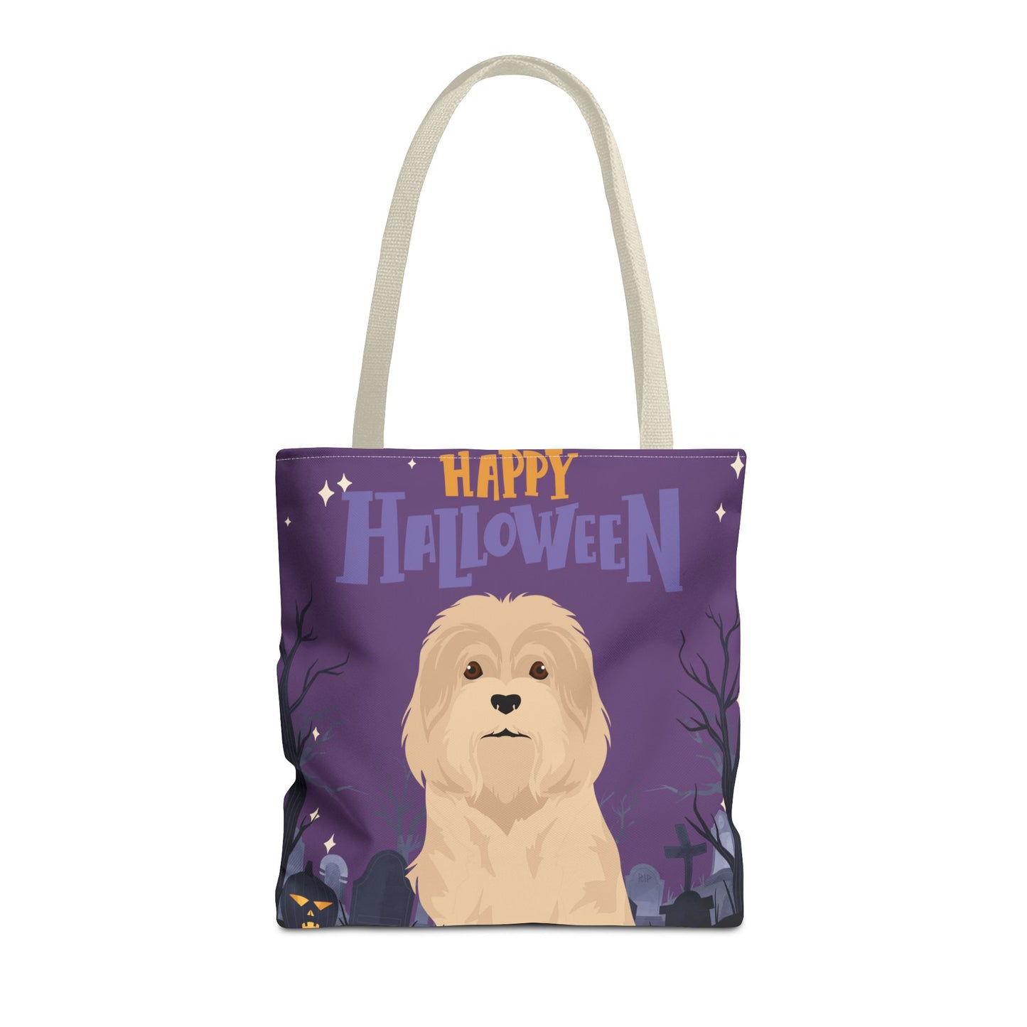 Lowchen Dog Happy Halloween Tote Bag 16x16