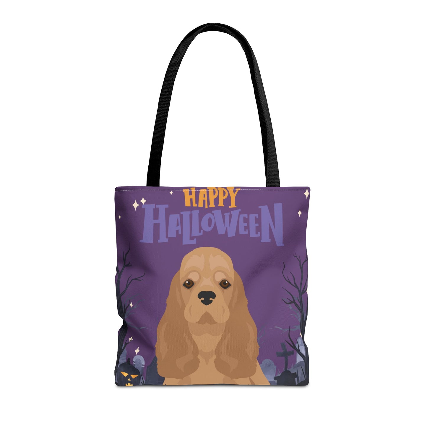 Cocker Spaniel Dog Happy Halloween Tote Bag 16x16