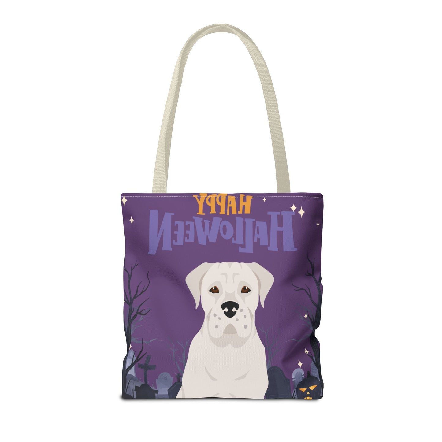 Dogo Argentino Dog Happy Halloween Tote Bag 16x16