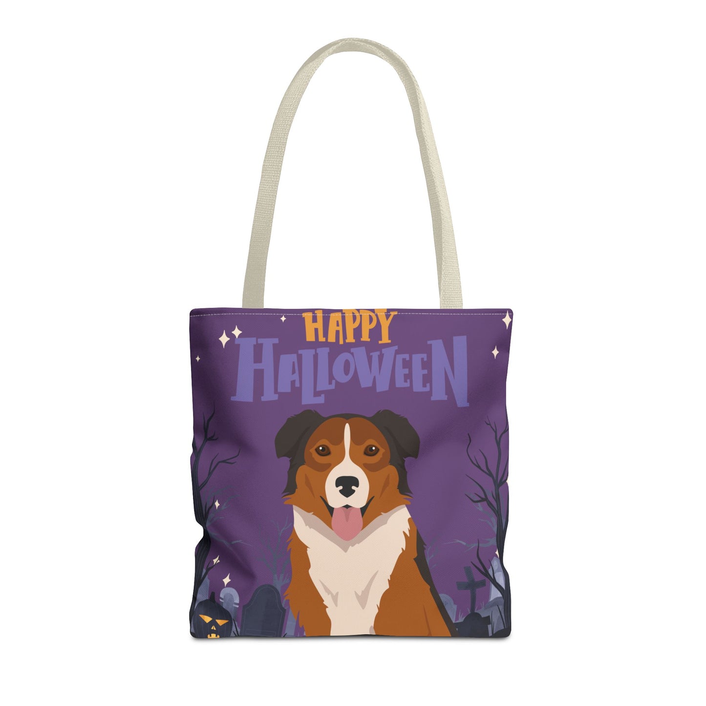 English Shepherd Dog Happy Halloween Tote Bag 16x16