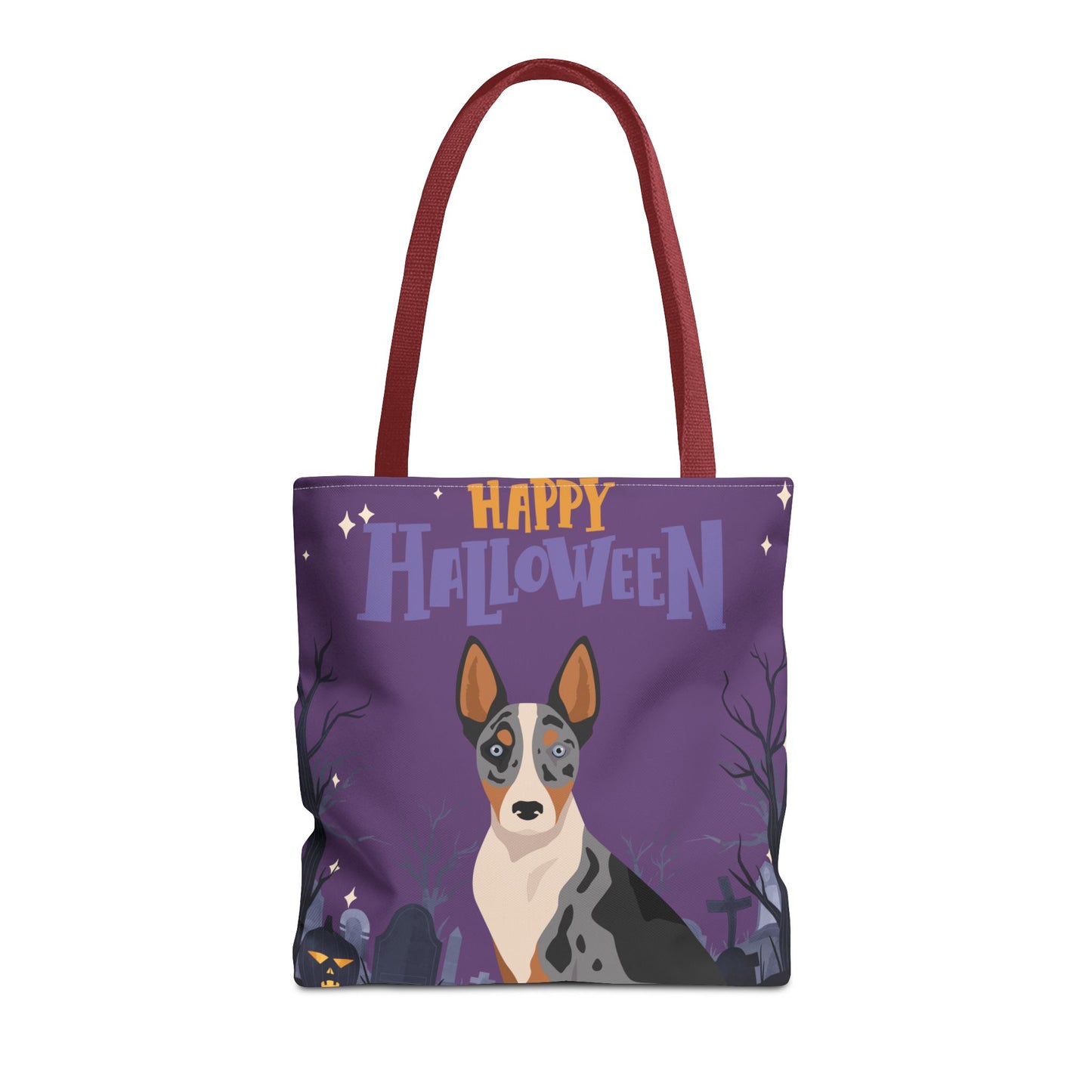 Australian Koolie Dog Happy Halloween Tote Bag 16x16
