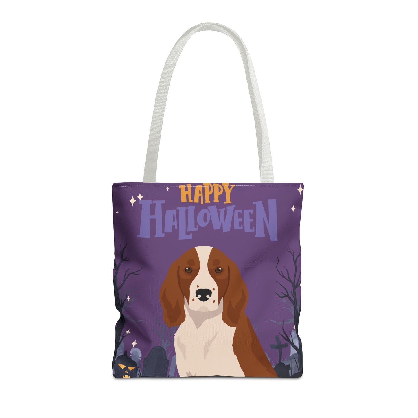 Welsh Springer Spaniel Dog Happy Halloween Tote Bag 16x16