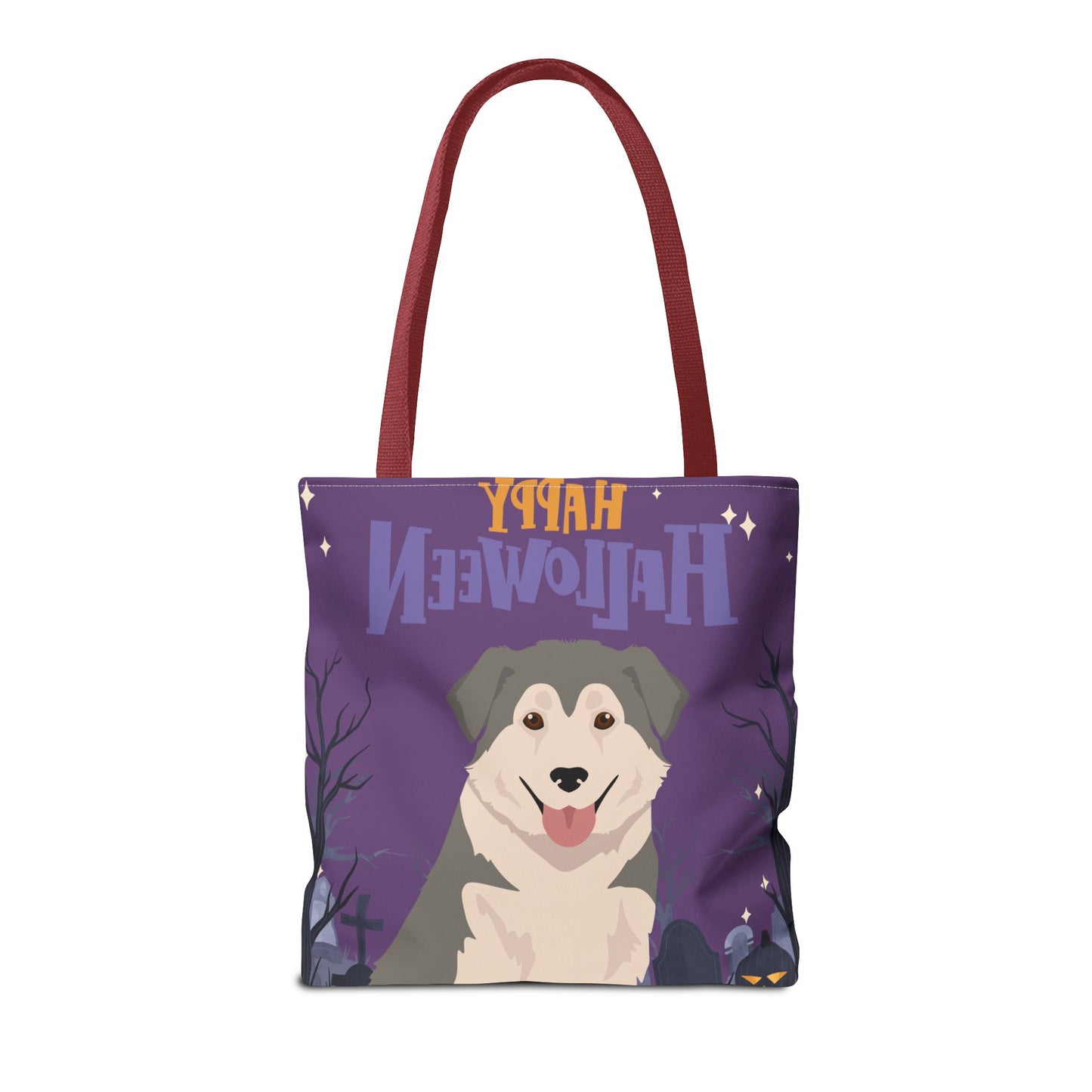Aidi Dog Happy Halloween Tote Bag 16x16