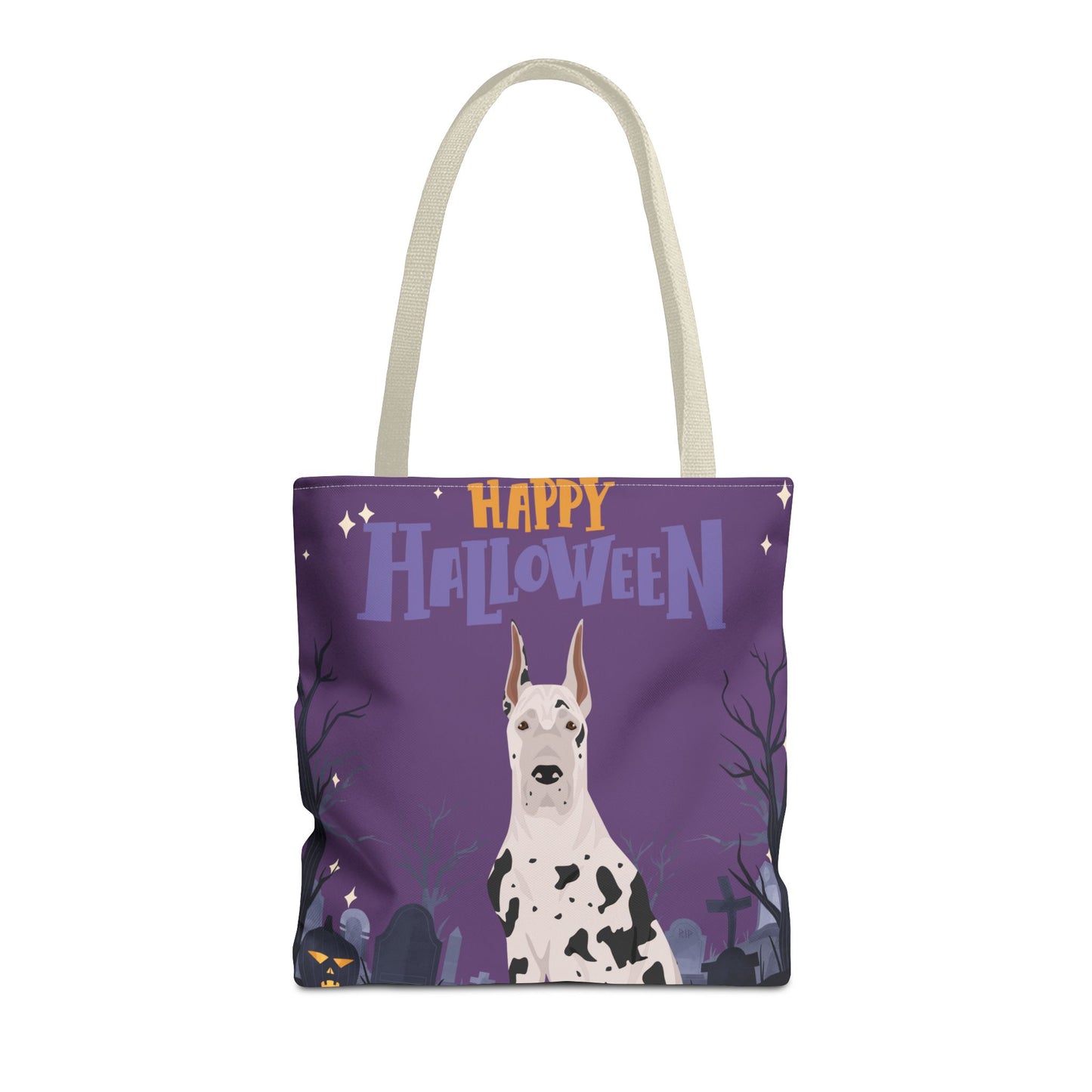 Great Dane Dog Happy Halloween Tote Bag 16x16