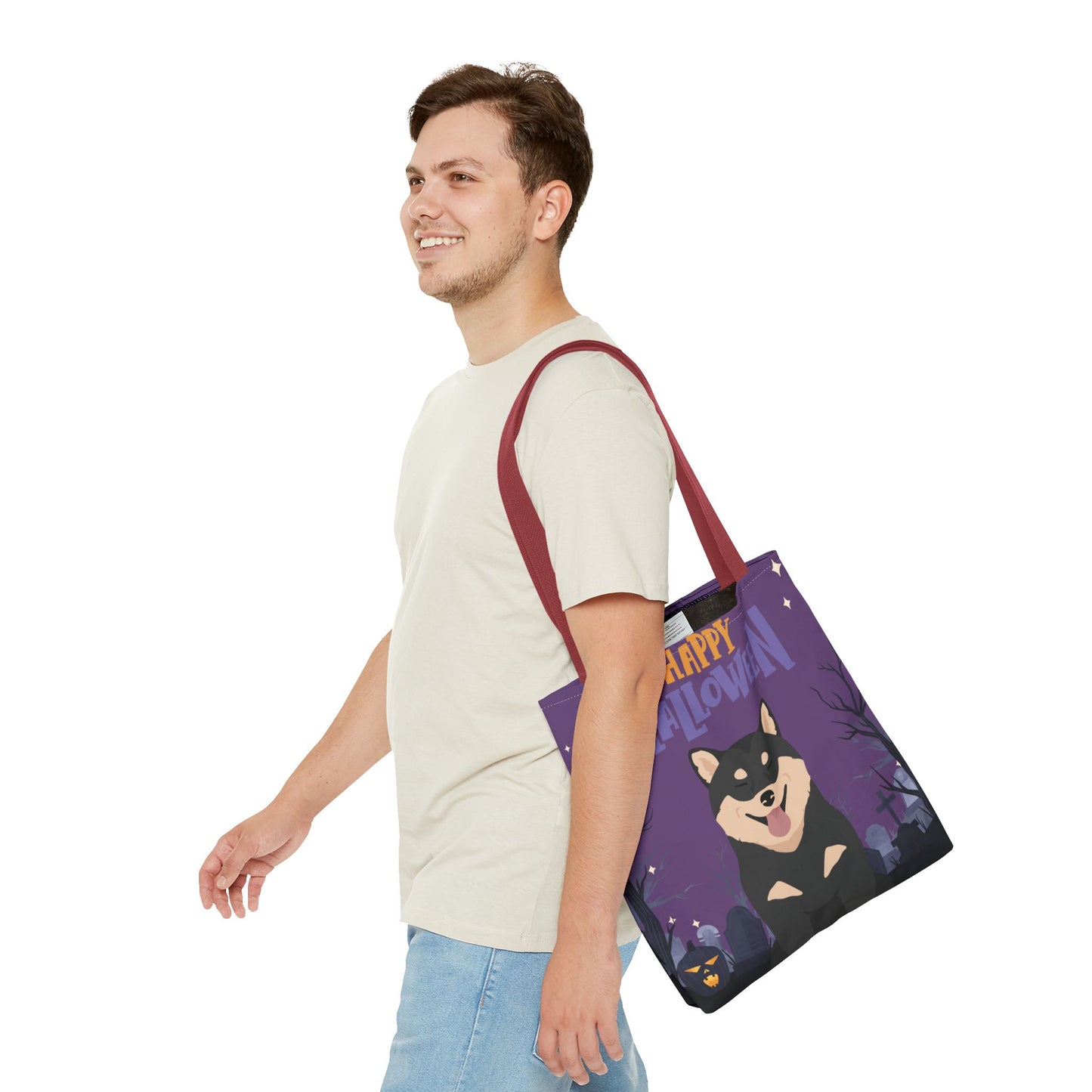 Shiba Inu Dog Happy Halloween Tote Bag 16x16