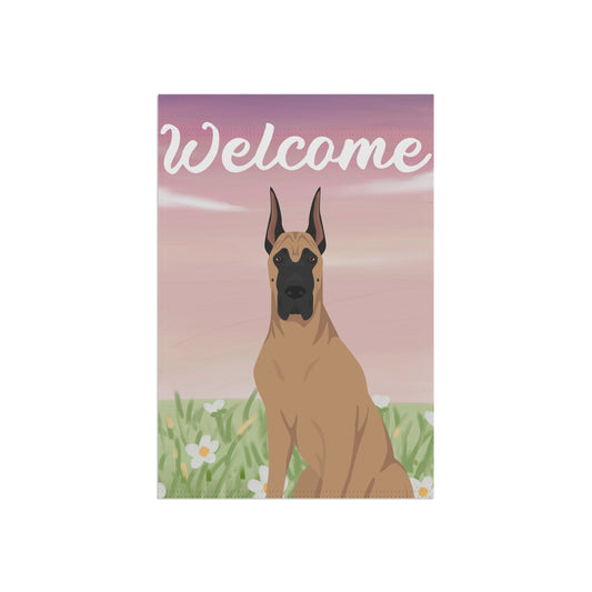 Great Dane Dog Welcome Garden Flag