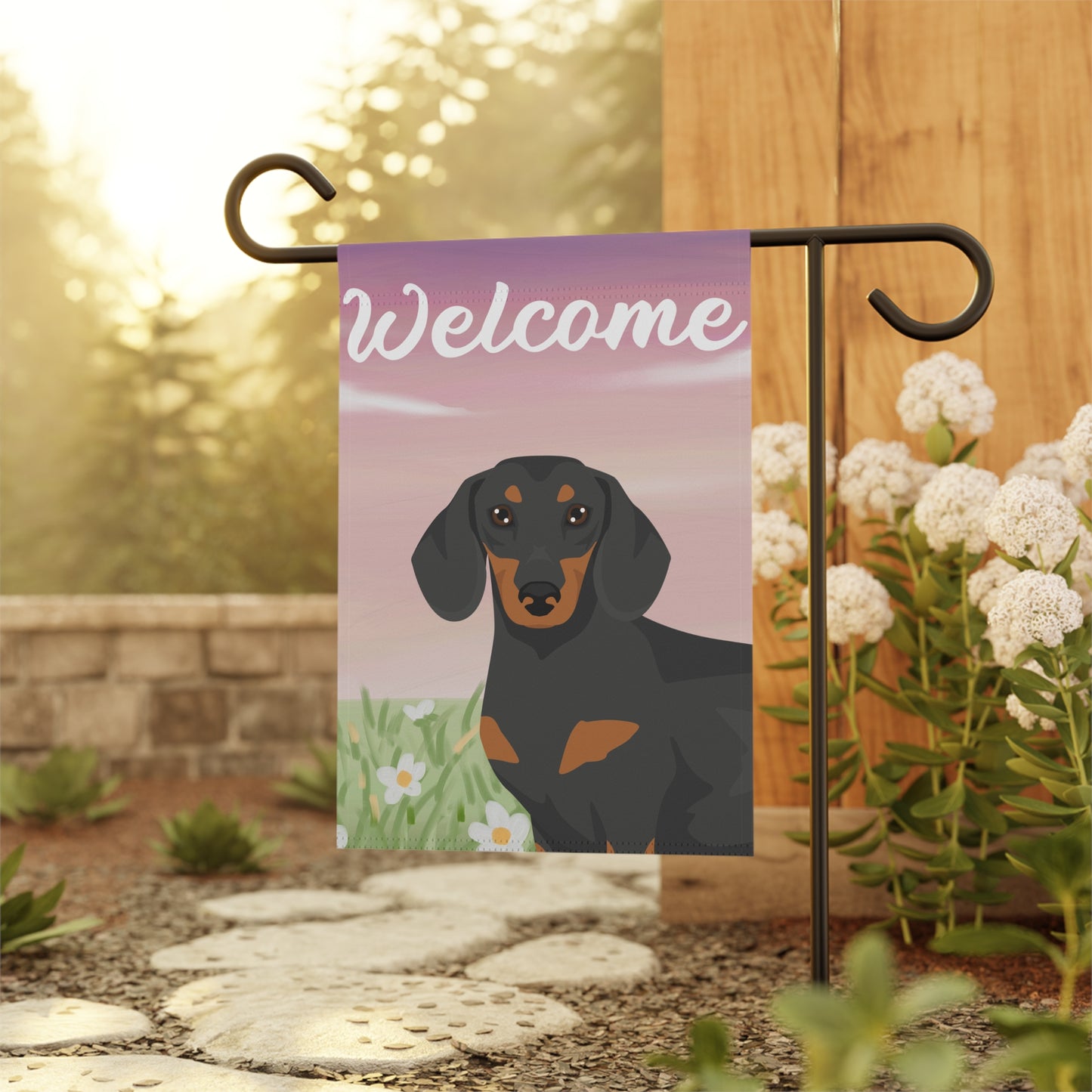 Dachshund Dog Welcome Garden Flag