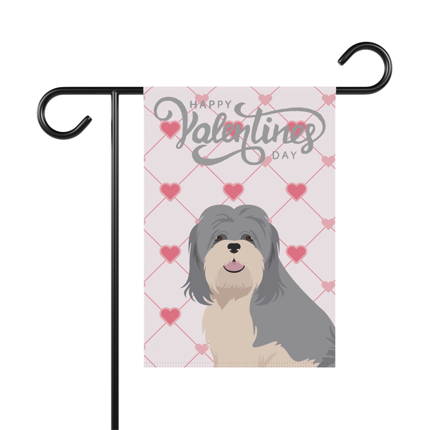 Lhasa Apso Dog Valentines Day Garden Flag
