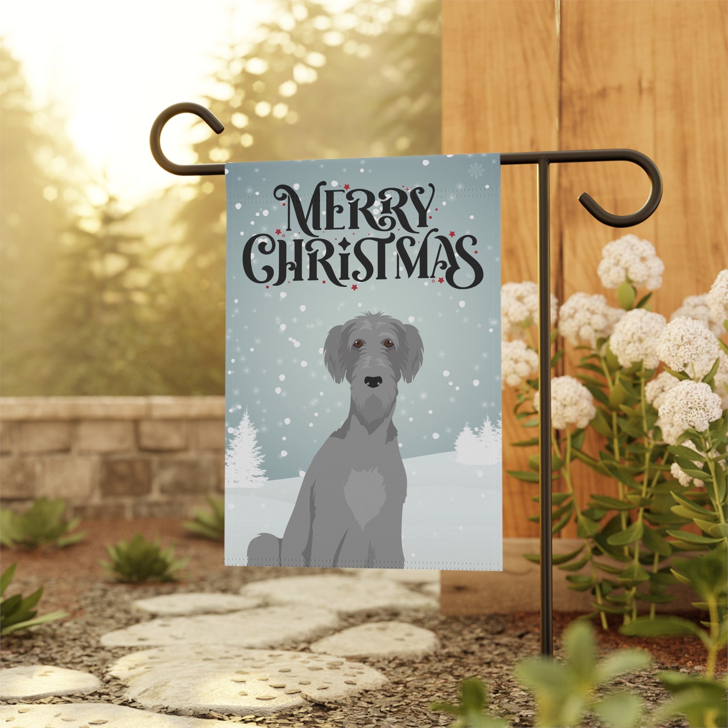 Irish Wolfhound Dog Garden Flag