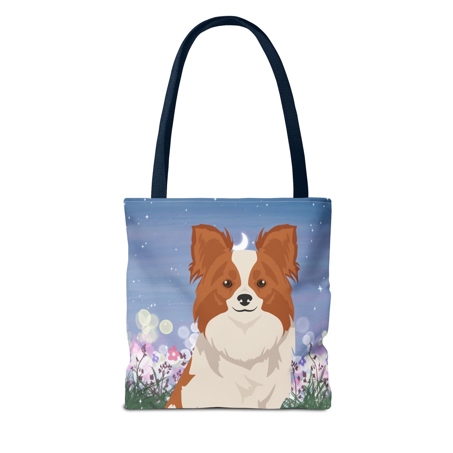 Papillon Dog Tote Bag 13x13