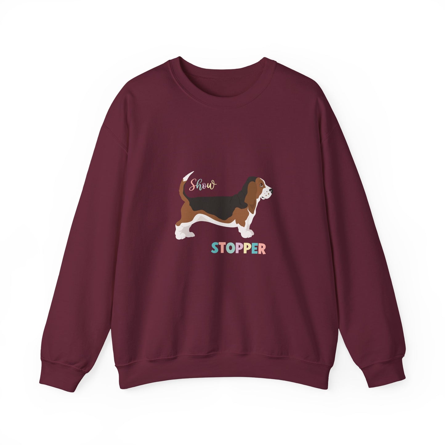 Basset Hound Dog Unisex Heavy Blend Crewneck Sweatshirt