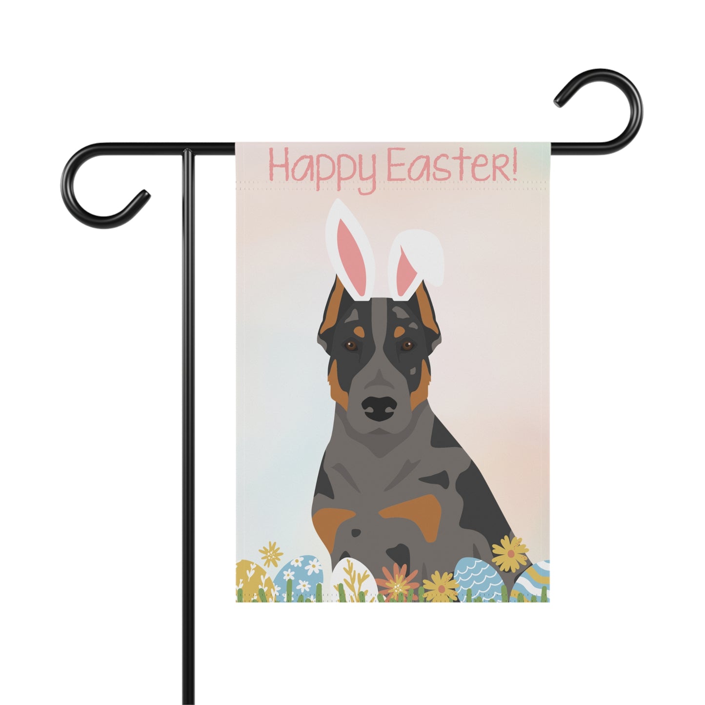 Beauceron Dog Happy Easter Garden Flag