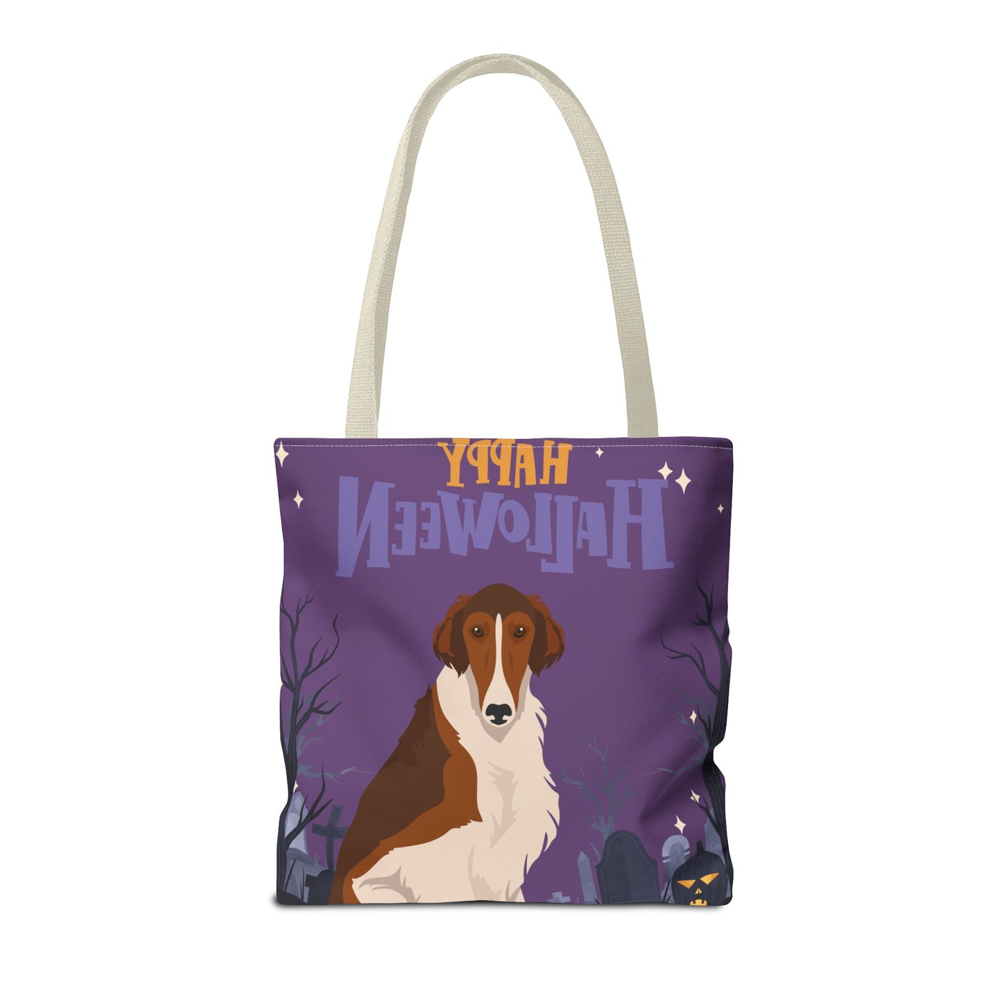 Borzoi Dog Happy Halloween Tote Bag 16x16