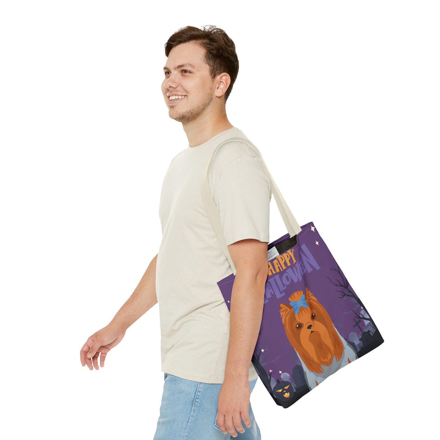 Yorkshire Terrier Dog Happy Halloween Tote Bag 16x16