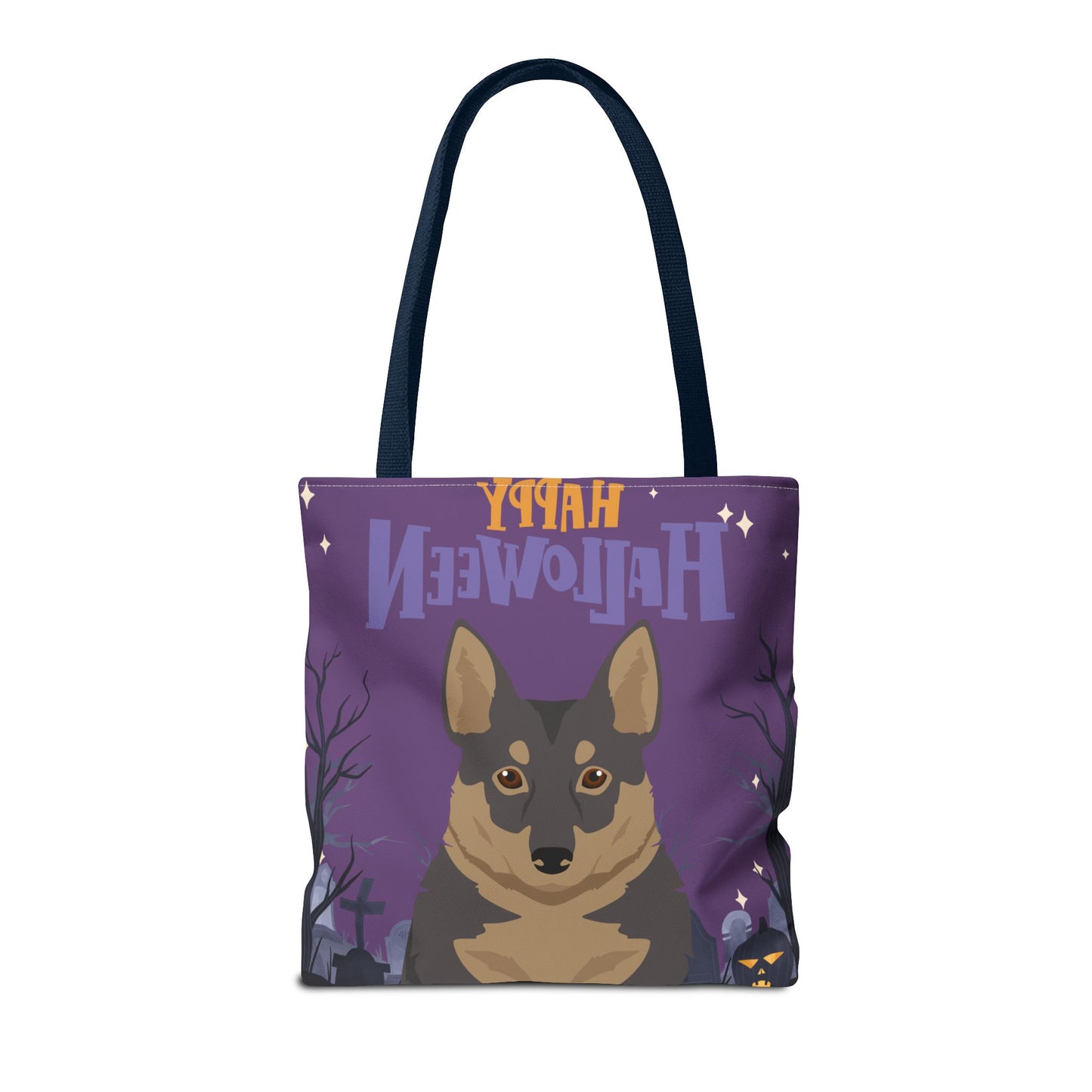 Swedish Vallhund Dog Happy Halloween Tote Bag 16x16