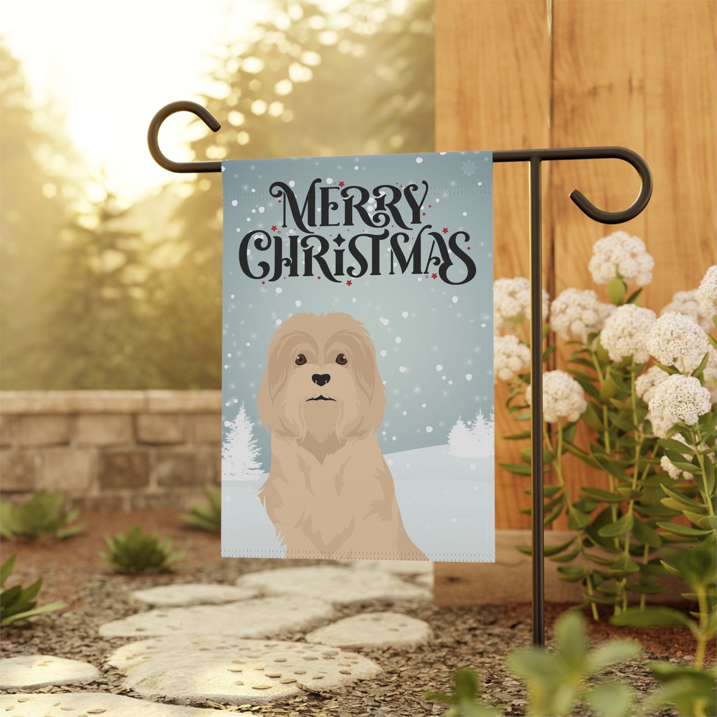 Lowchen Dog Garden Flag