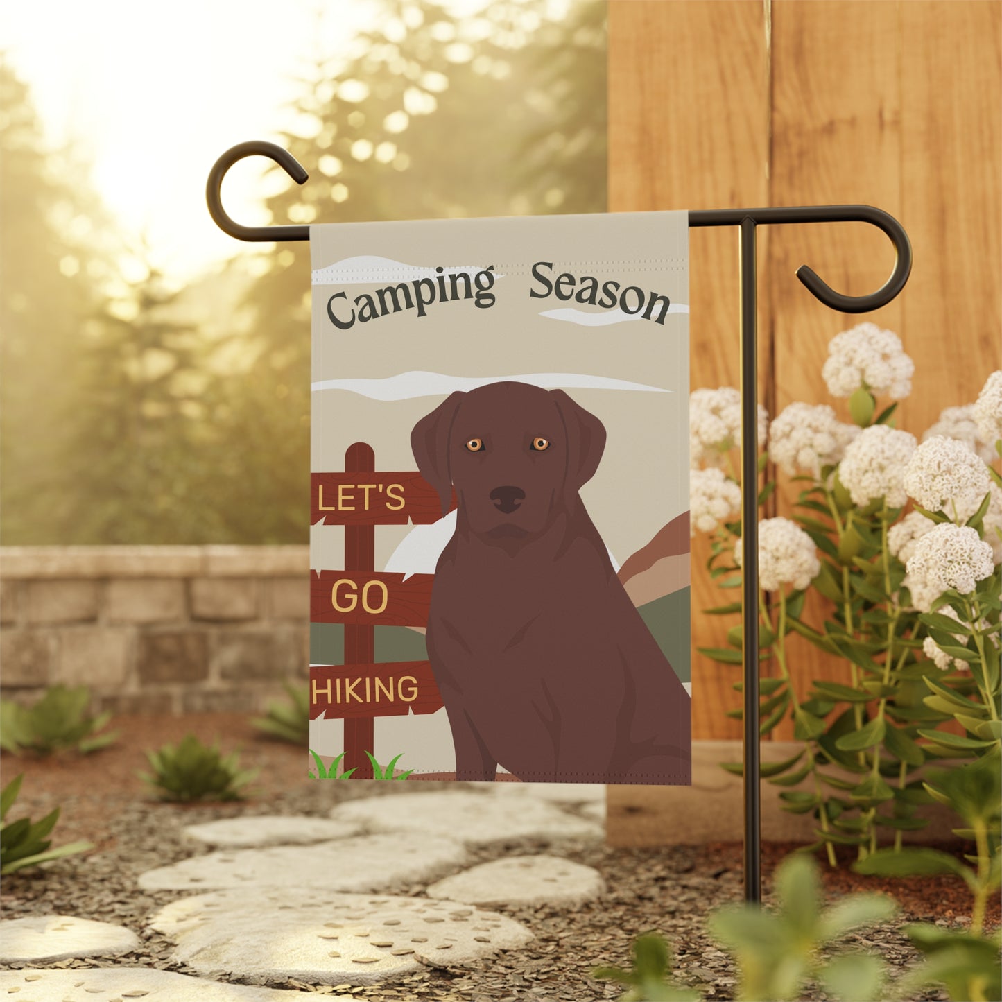 Labrador Retriever Dog Camping Garden Flag