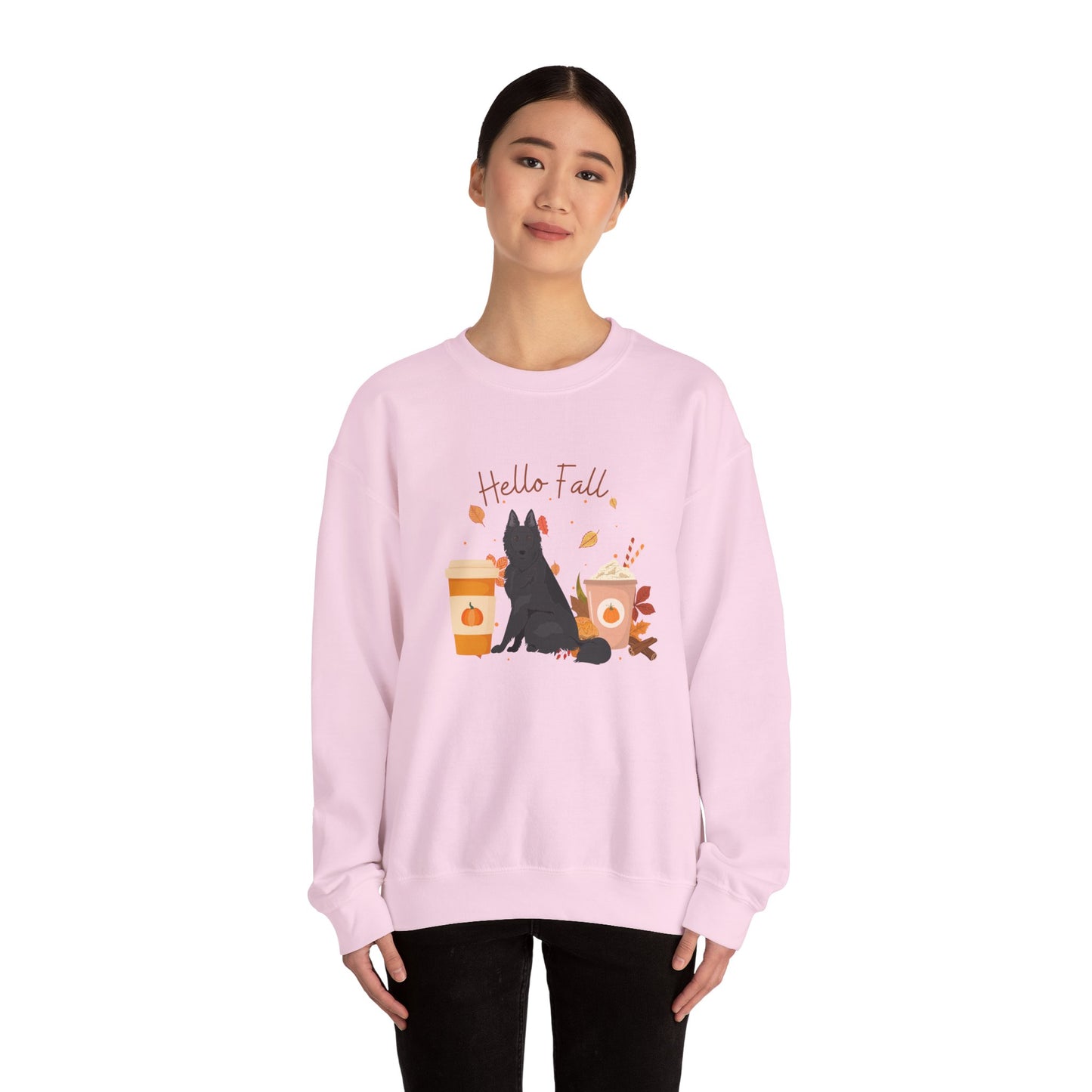 Belgian Shepherd Dog Fall Halloween Unisex Heavy Blend Crewneck Sweatshirt