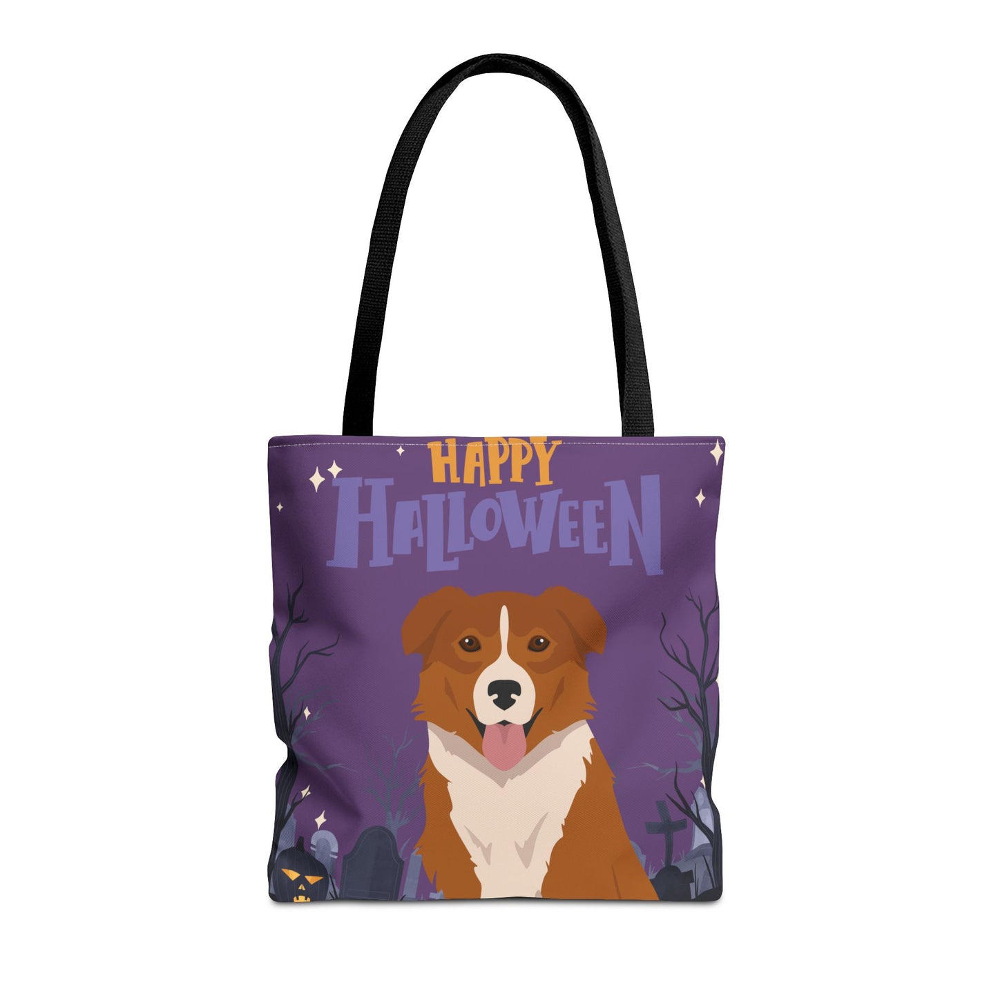 English Shepherd Dog Happy Halloween Tote Bag 16x16