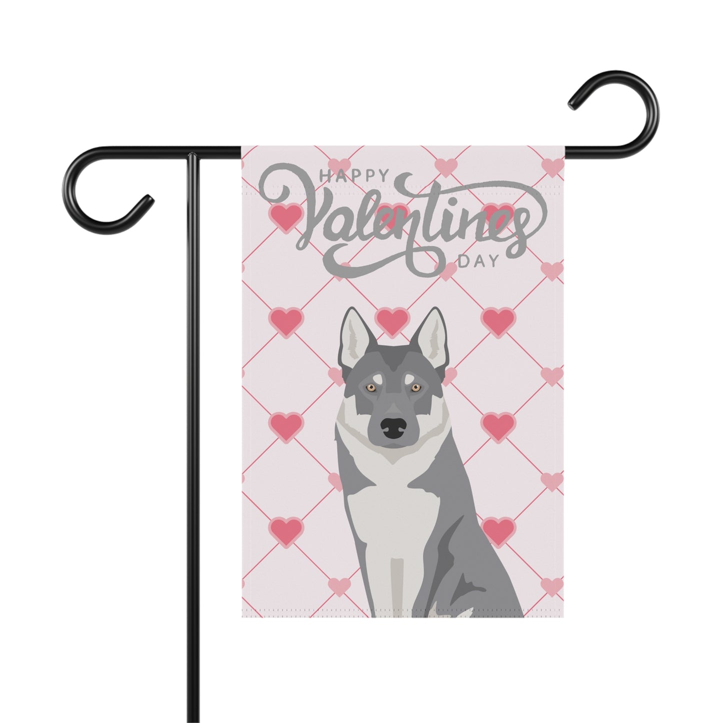 Czechoslovakian Vlciak Dog Valentines Day Garden Flag