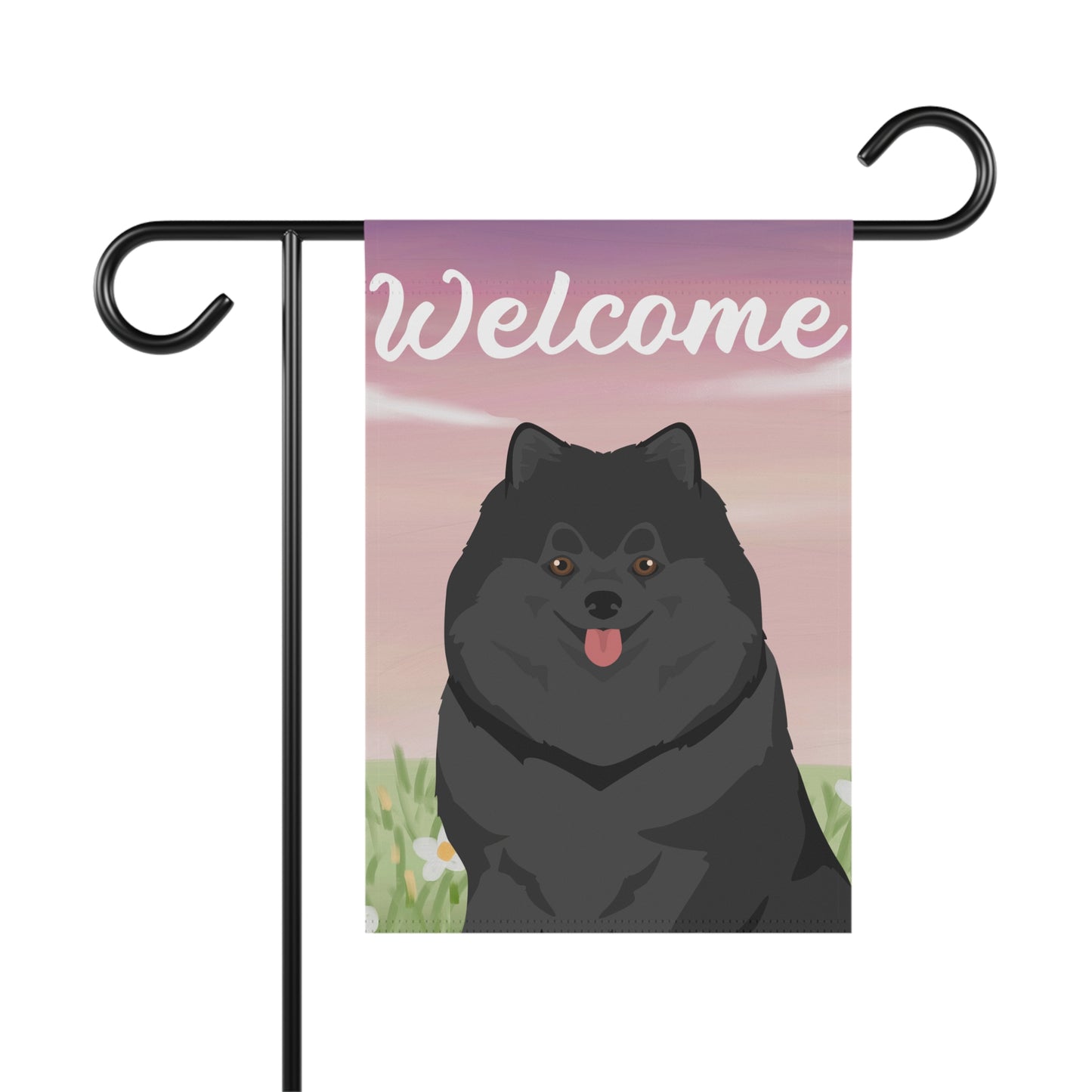 Pomeranian Dog Welcome Garden Flag