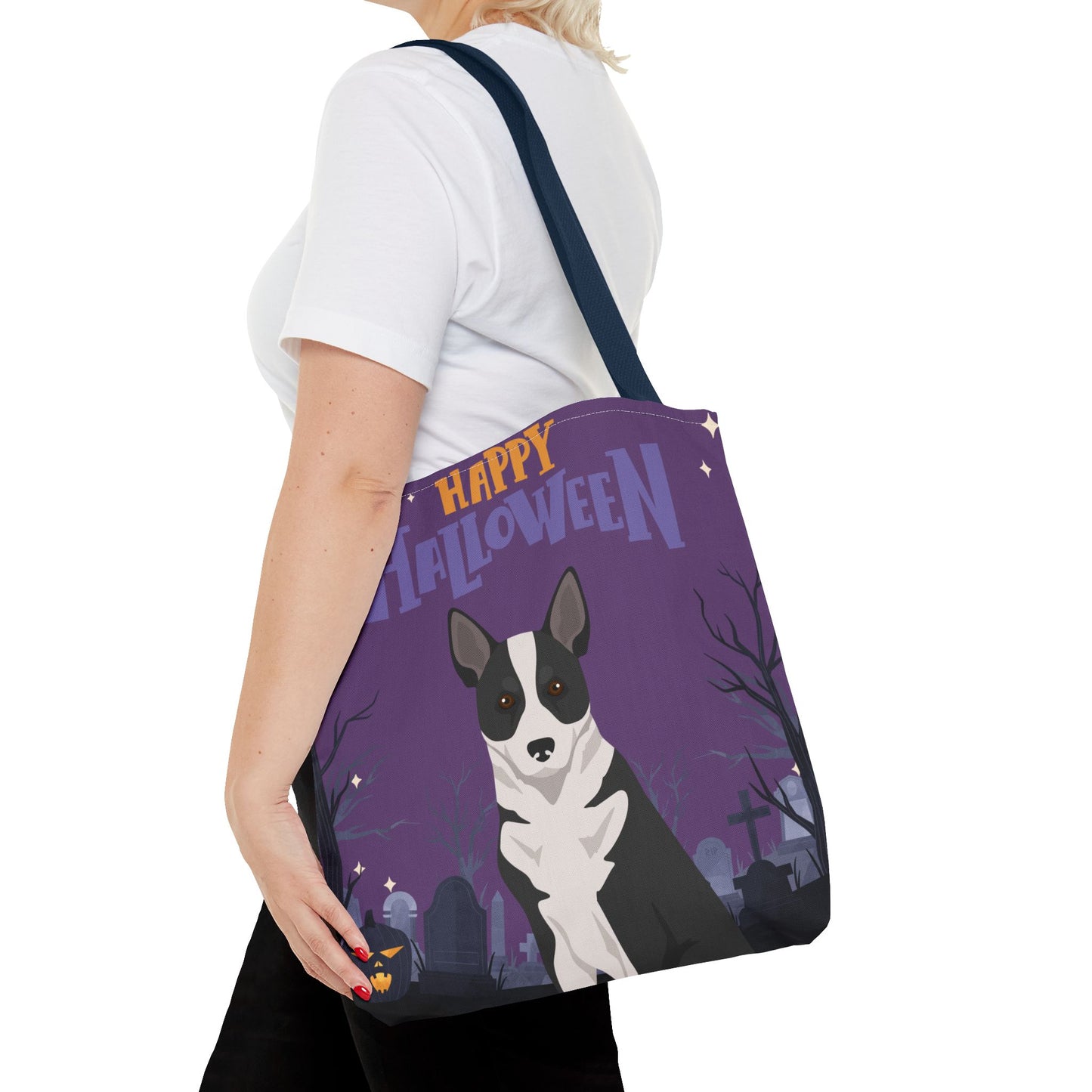Canaan Dog Dog Happy Halloween Tote Bag 16x16