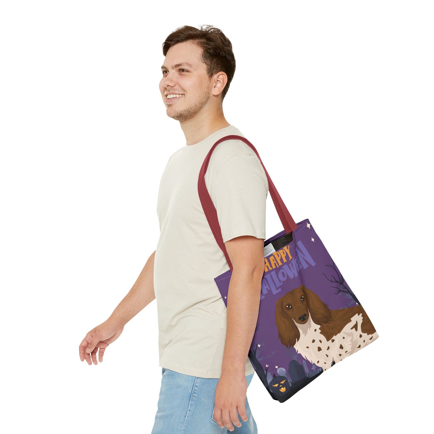 Dachshund Dog Happy Halloween Tote Bag 16x16